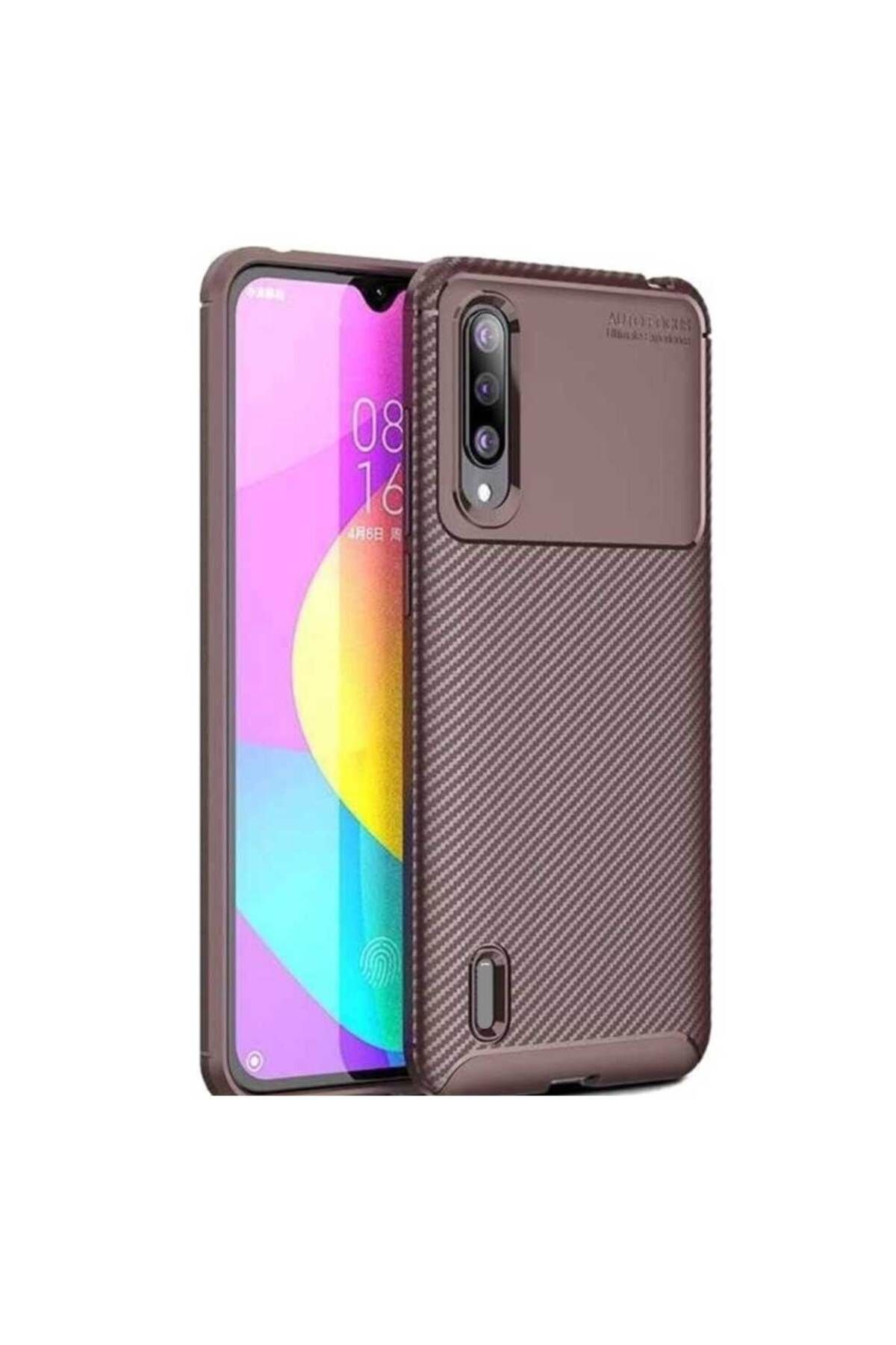 Smart Tech Xiaomi Mi 9 Lite Karbon Desenli Negro Silikon Kılıf