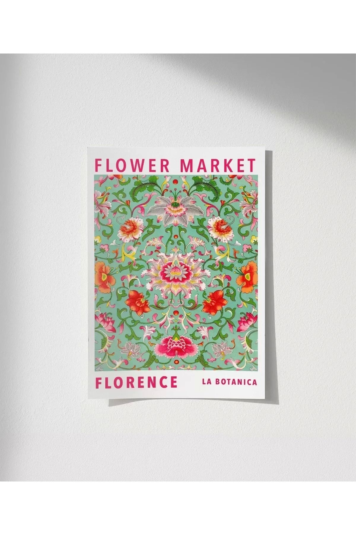 VOGLOO Çerçevesiz Poster Flower Market Florence