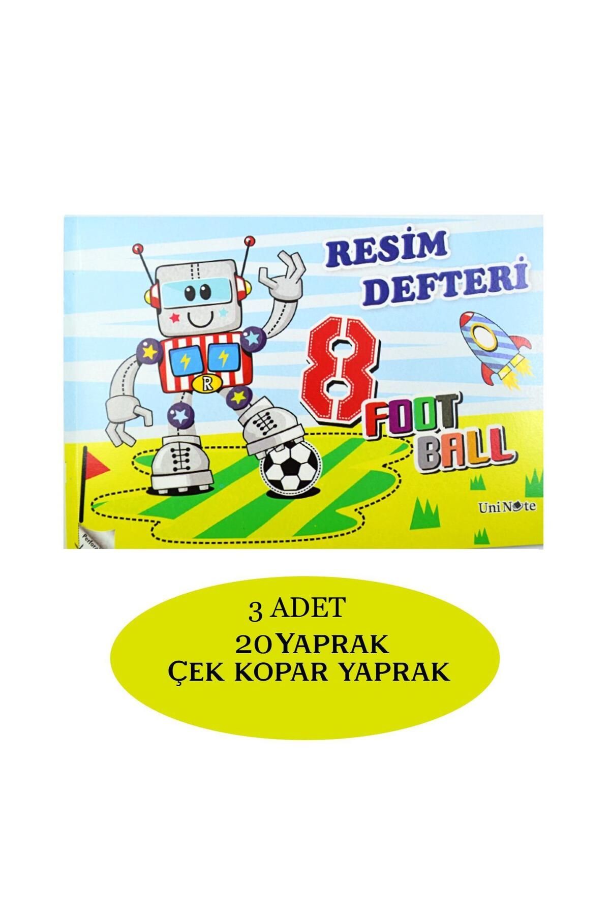 Çınar Çınar Uninote A4 20 Yaprak Karton Kapak Dikişli Resim Defteri (20000) 3 Adet