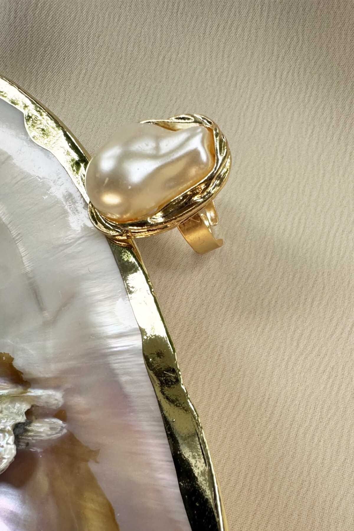 BYP Atelier İnci Ruh Yüzük Gold