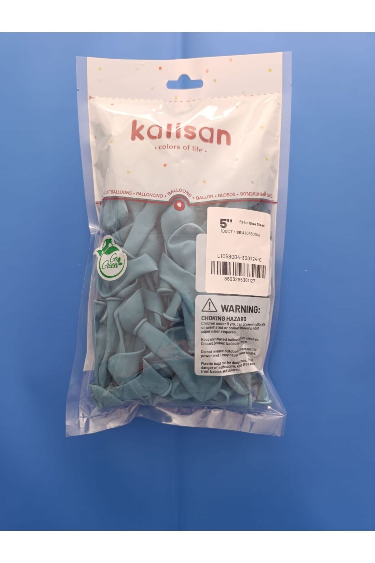 Parti Düşleri 5 İNC RETRO BLUE GLASS (CAM MAVİ) 100 ADET