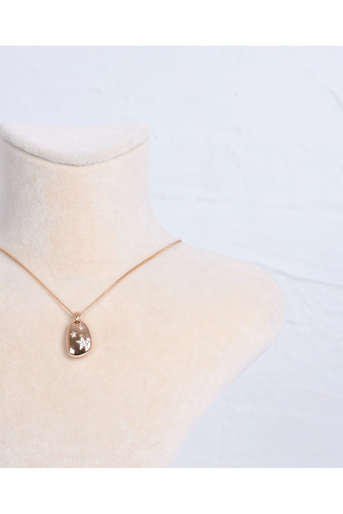 shiva accessorie Yıldız Model Rose Çelik Kolye
