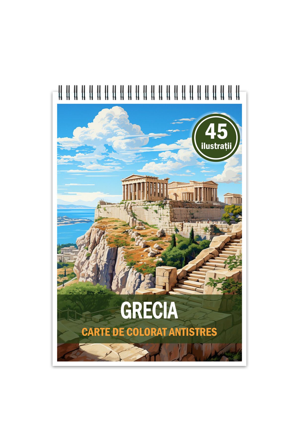 Legendary Gifts Carte De Colorat Antistres, 45 De Ilustratii Grecia 96 Pagini, Format: A5 - One Size