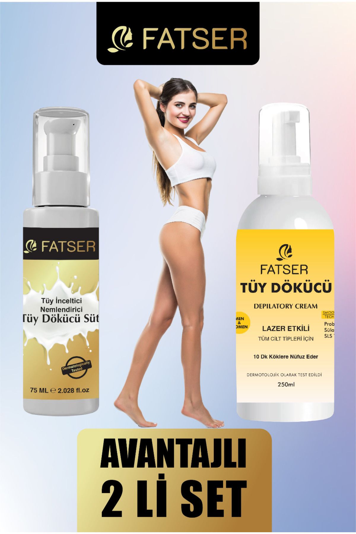 Fatser tüy dökücü krem ve tüy incelteci süt