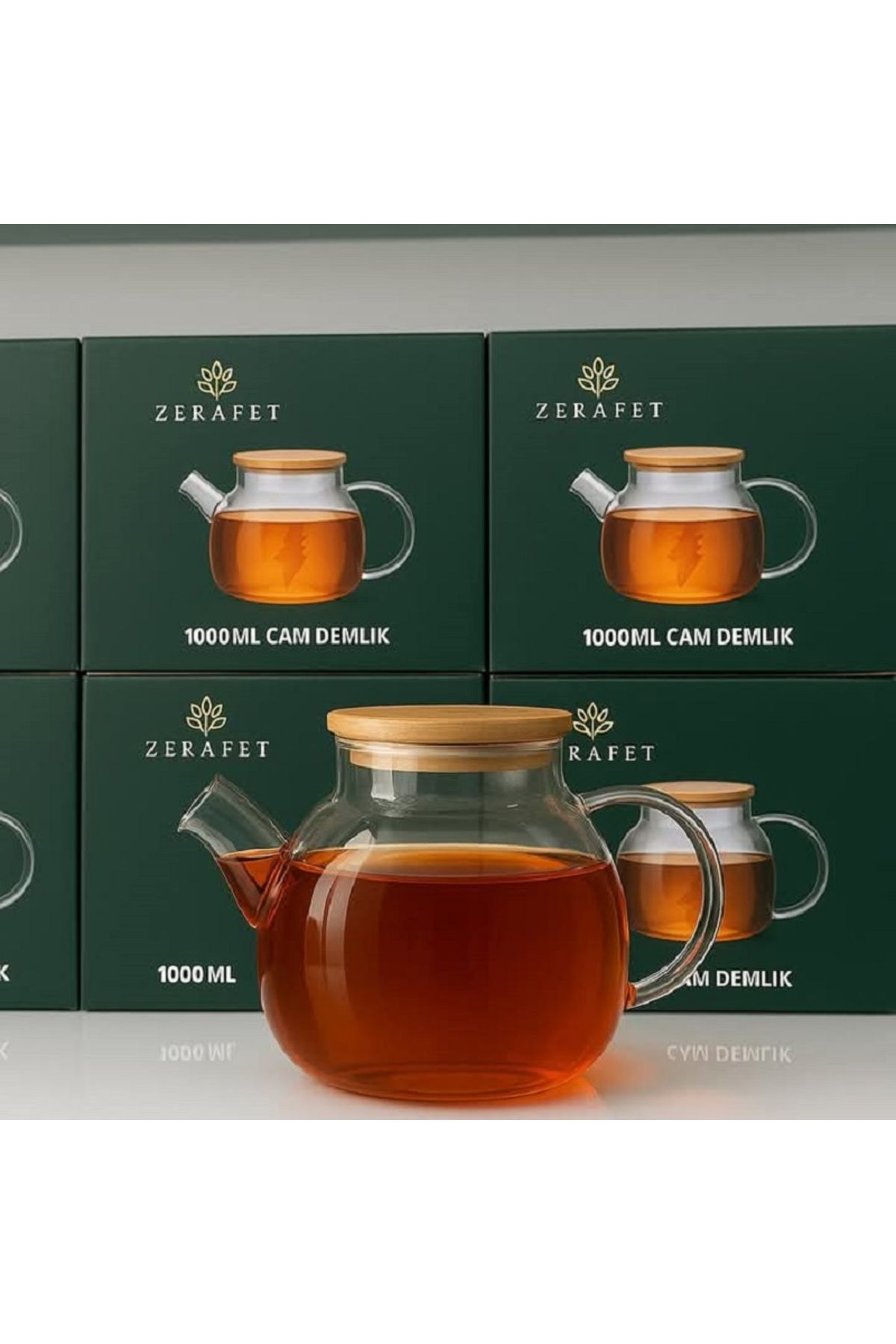 kaya avm Isıya Dayanıklı Yüksek Kalite Borosilikat 1000 ml Süzgeçli Cam Demlik Bitki Çayı,Siyah Çay