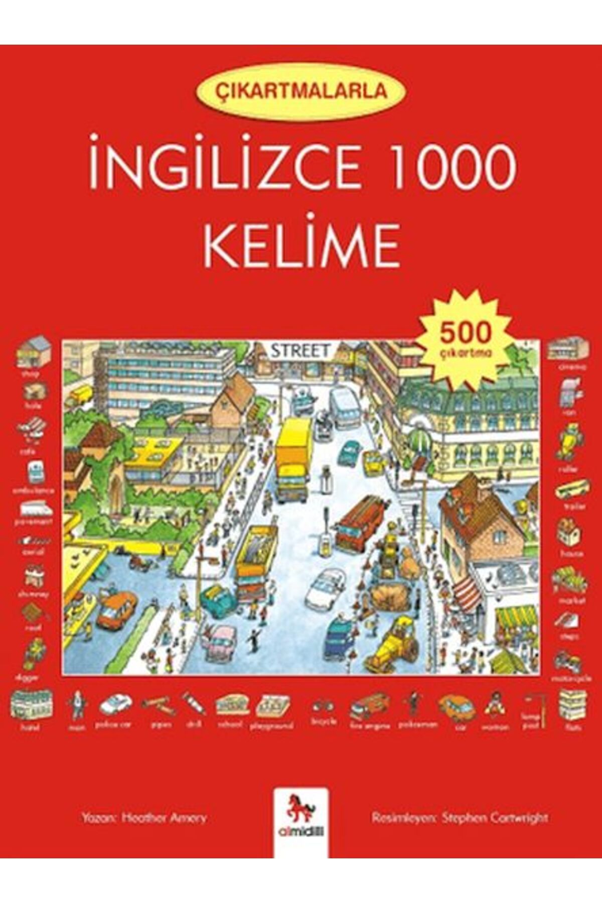 Destek Yayınları Çıkartmalarla İngilizce 1000 Kelime (500 Çıkartma)