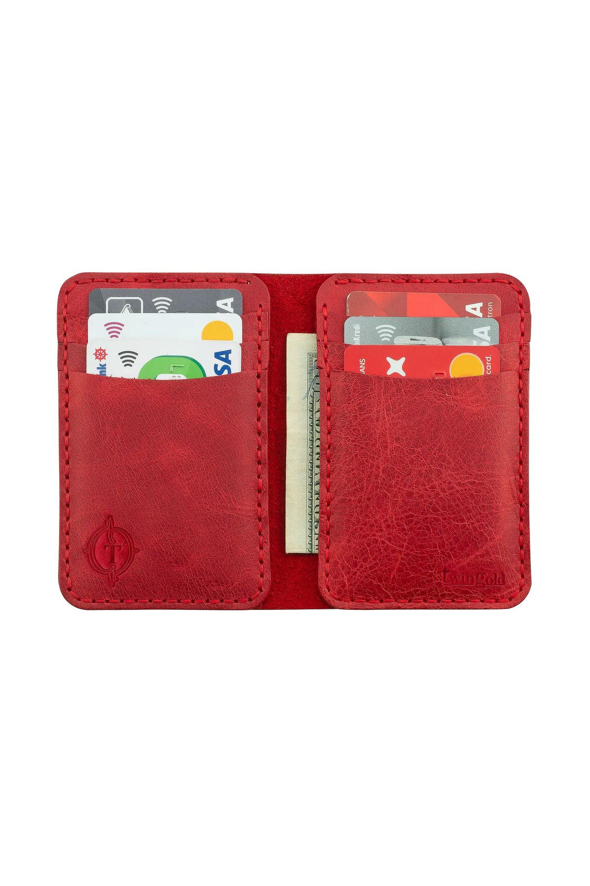 twingold Kişiselleştirilebilir Hakiki Deri Rainbow Mini Cüzdan