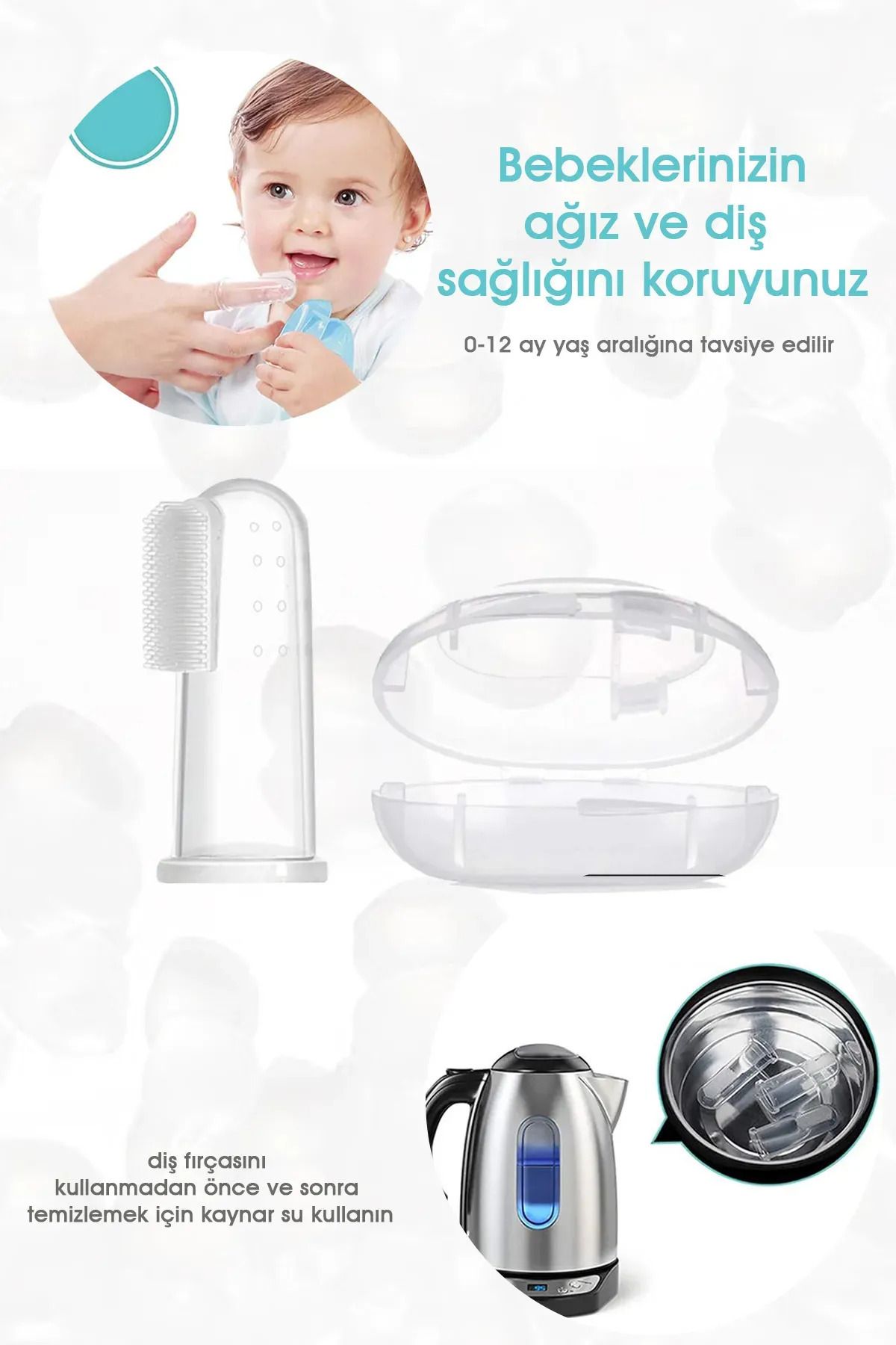 Beatitude Bebek Diş Kaşıyıcı Hijyenik Kimyasal İçermez Kaşıma Aparatı Diş Rahatlatıcı Masaj Temizleme