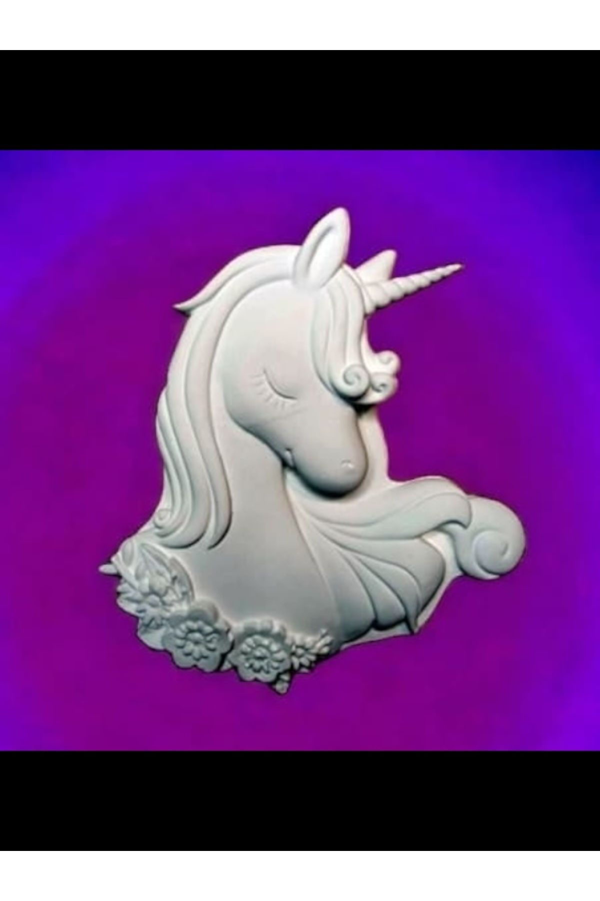 Atölye Kiraz Dekoratif Unicorn Figürü – Aytaşı Malzeme, Boyanabilir El Yapımı Obje 15x12x1 cm