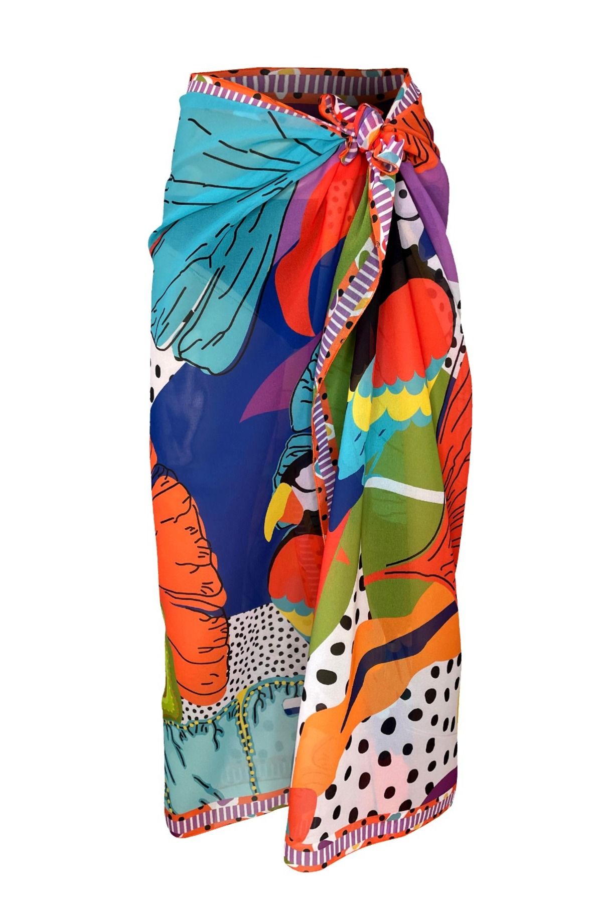 Bolder Shelly şifon kakadu pareo (150*100 cm)