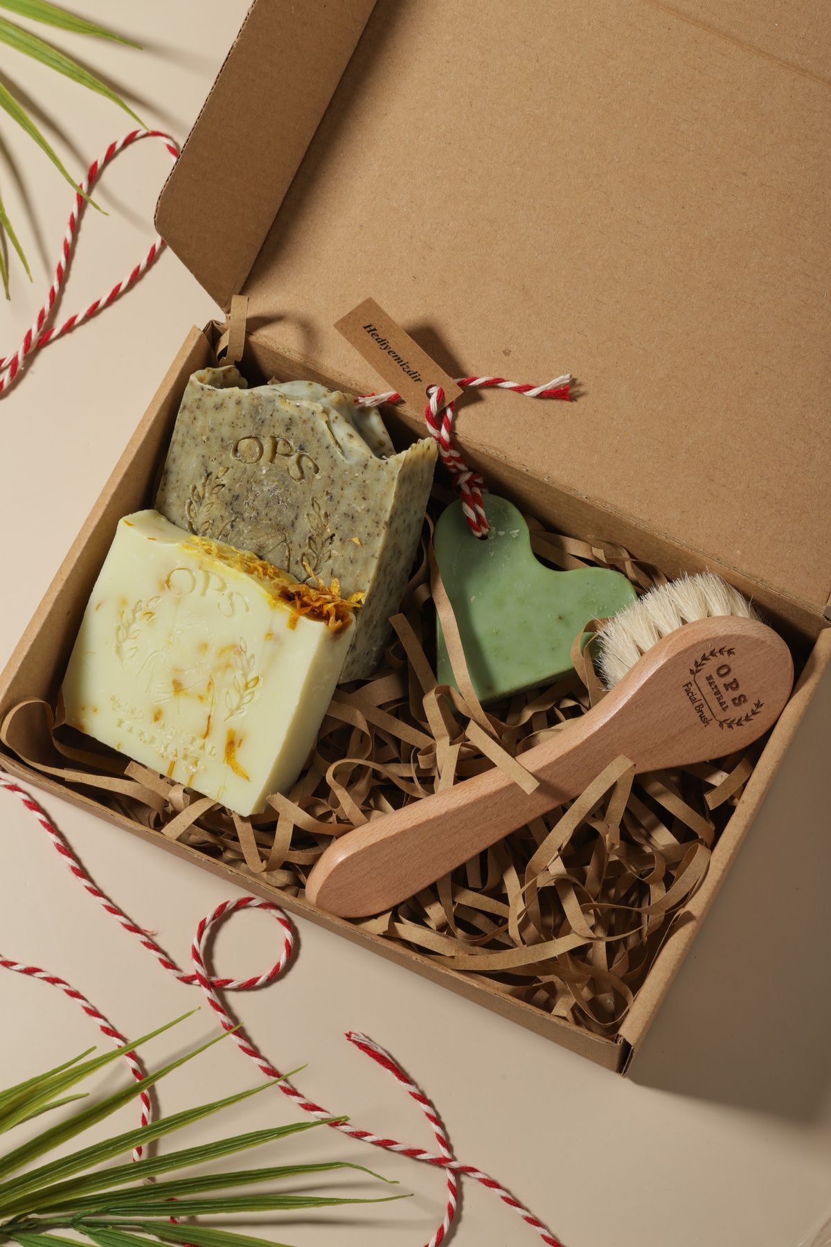 OPS Natural Handmade Soap OPS %100 At Kılı Yüz Fırça Sabun Seti
