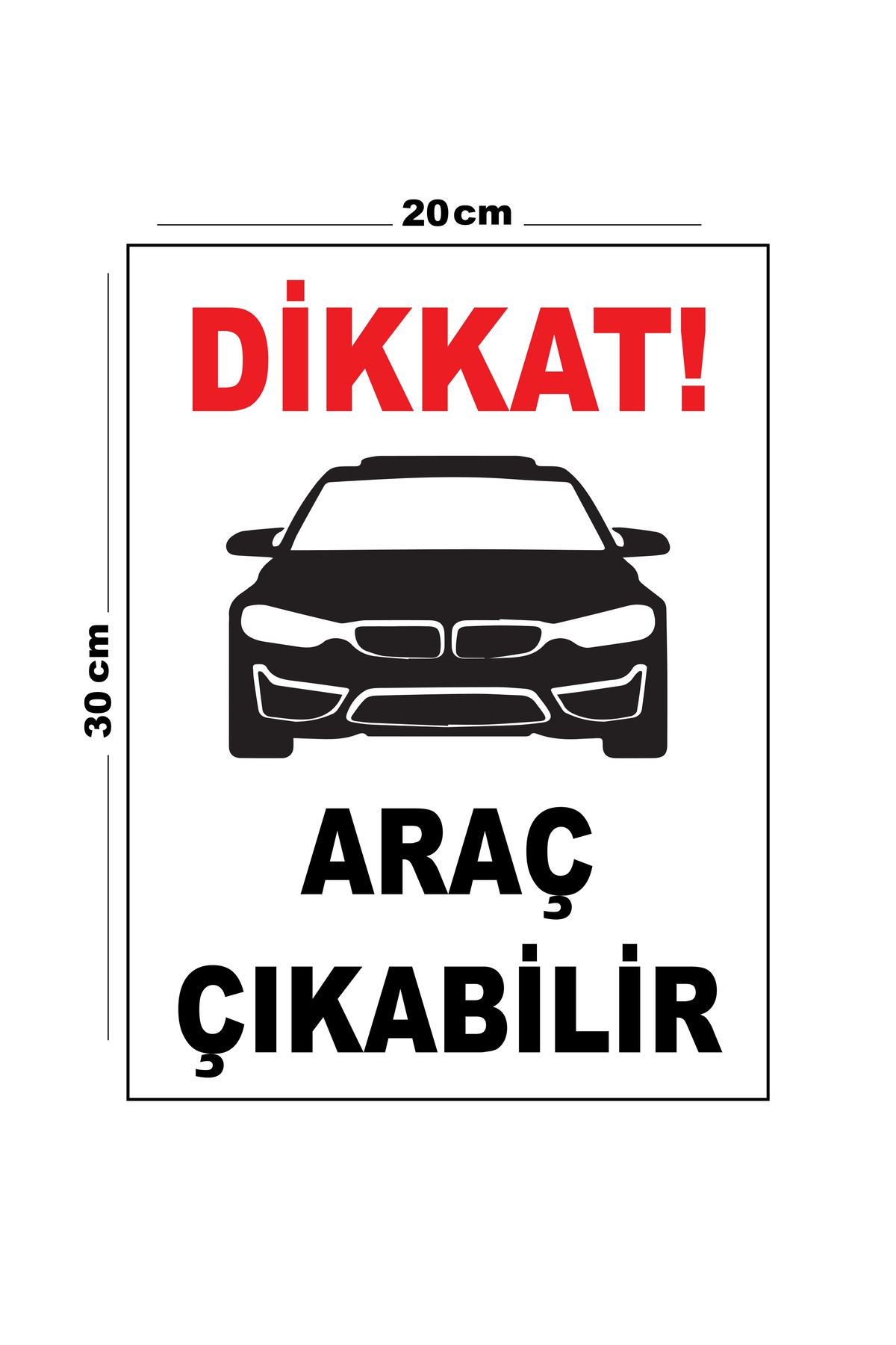 Lucena-Metal Caution Vehicle Can Exit 20cm X 30cm A4 Size Warning Sign Directional Sign 1