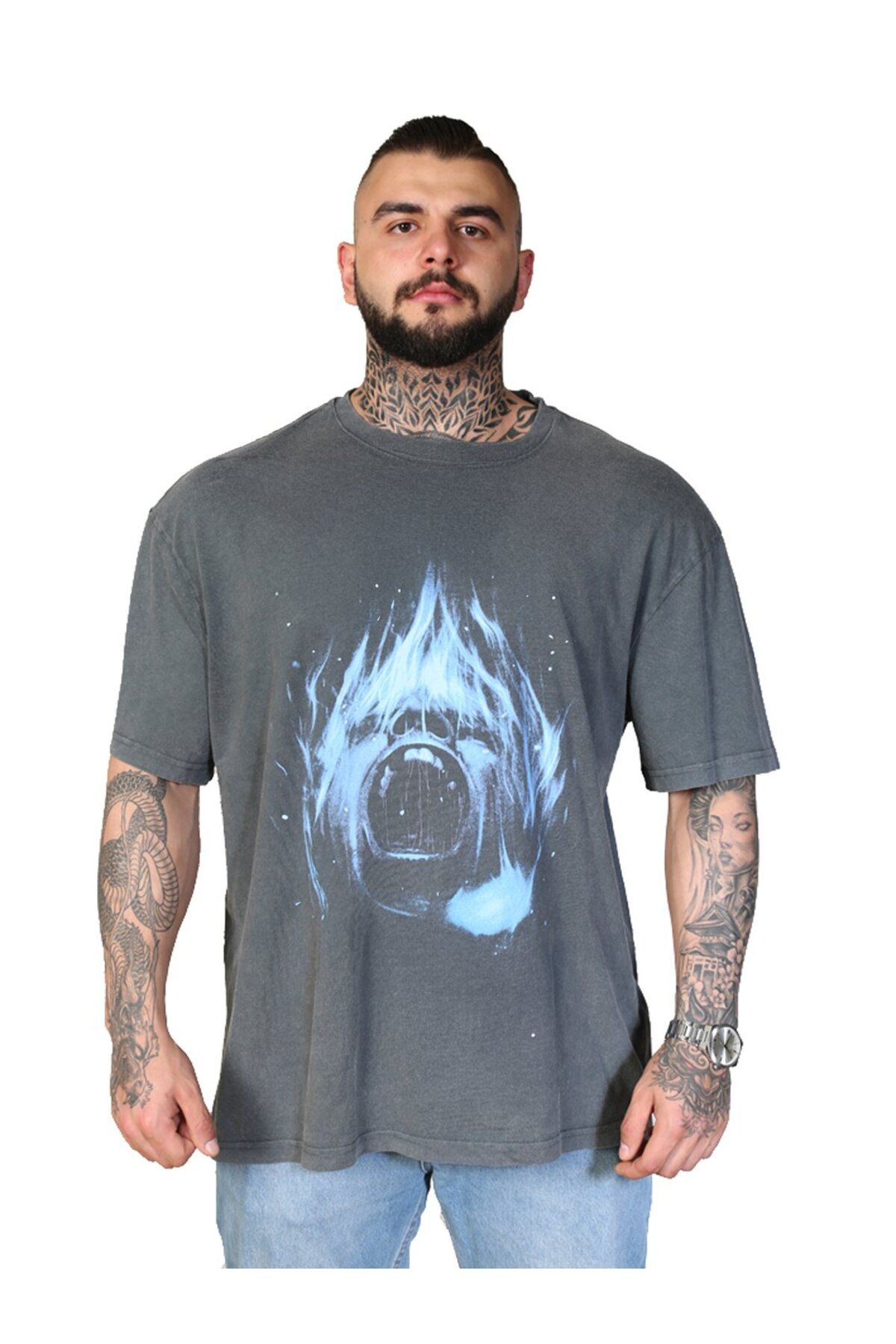 Muu Legacy SCREAM Oversize T-Shirt %100 Pamuk Dijital Baskılı