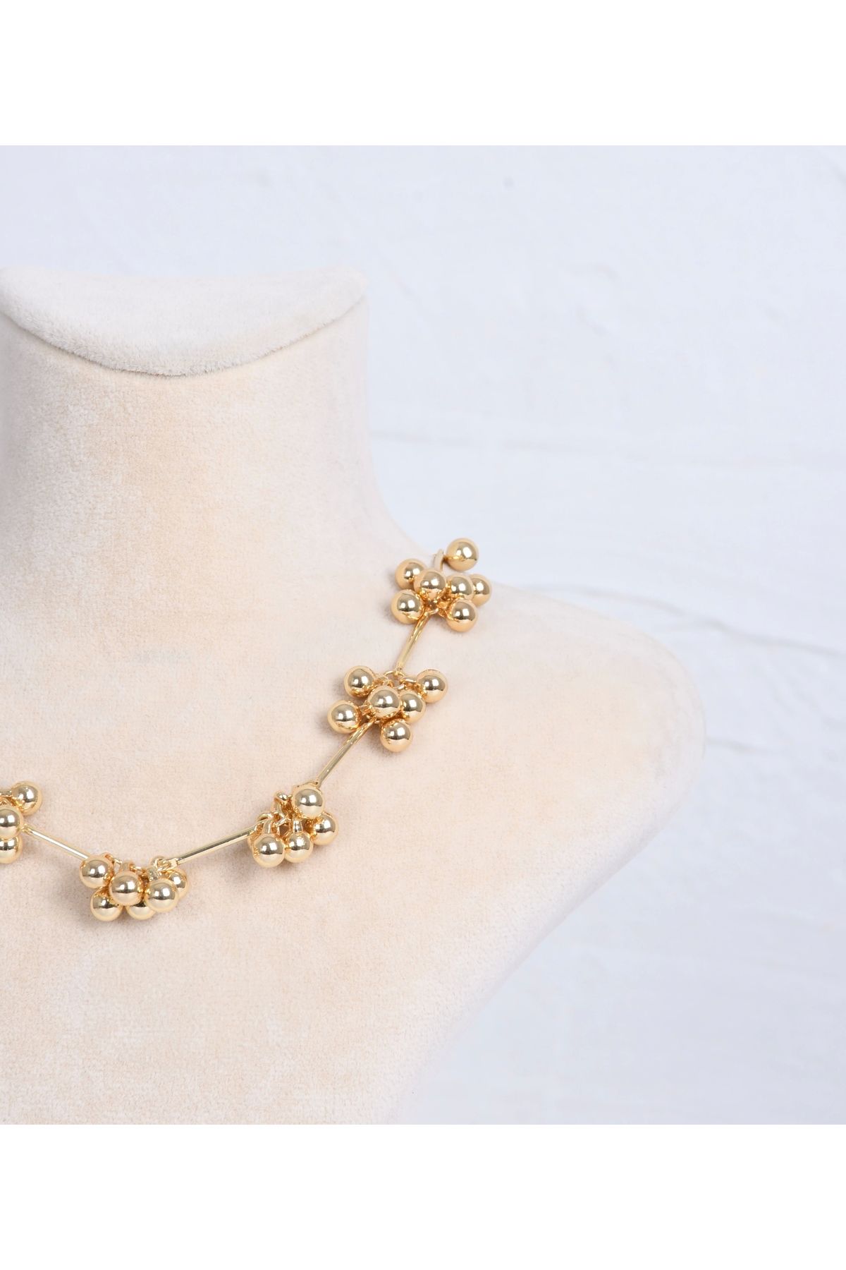 shiva accessorie Boncuk Model Gold Çelik Kolye