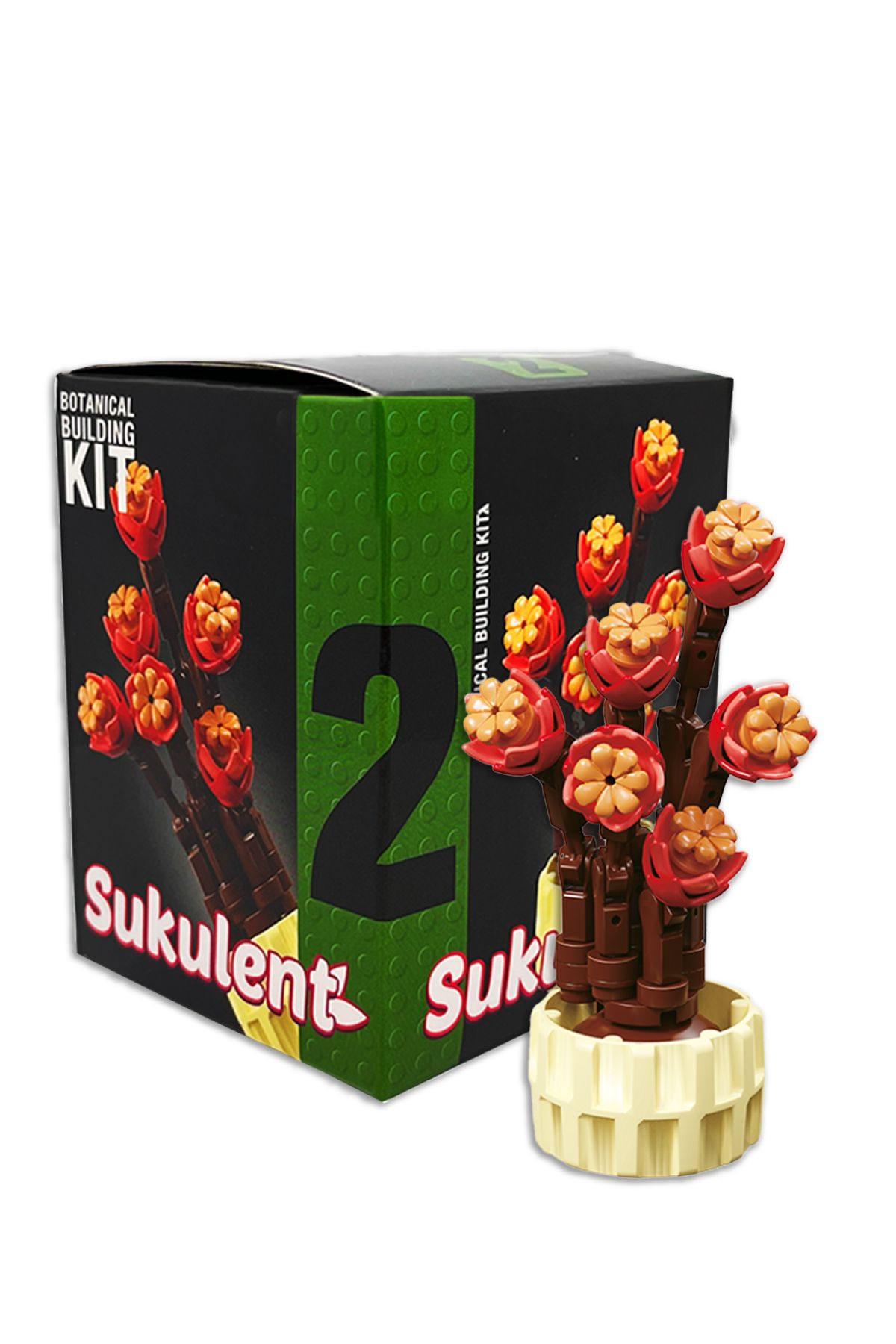 SmartFox-Iconic Decorative, Collectible and Displayable Block Succulent Flower Model Making Set 6
