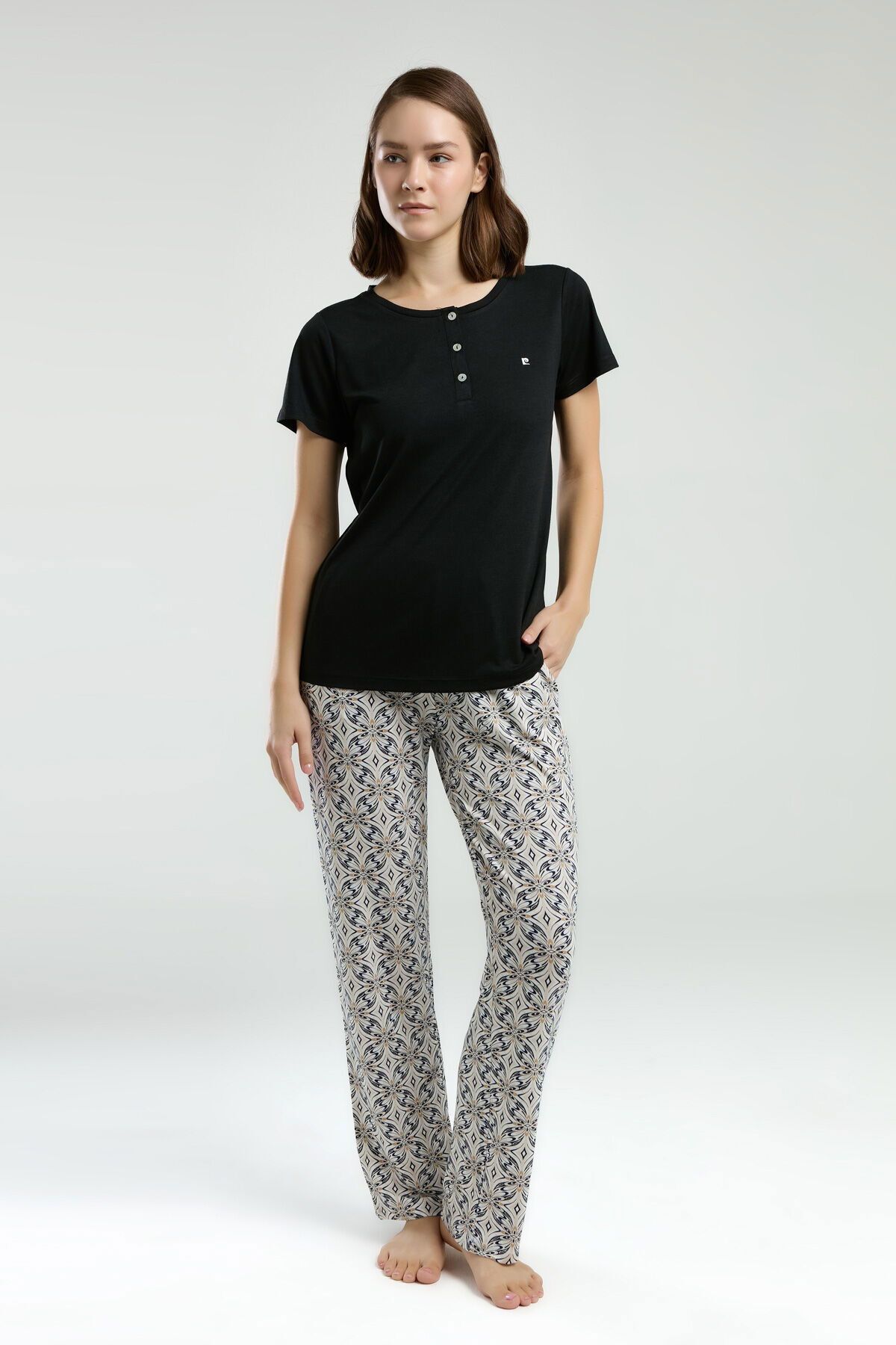 Pierre Cardin 8961 Kadın Kısa Kol Pijama Takım