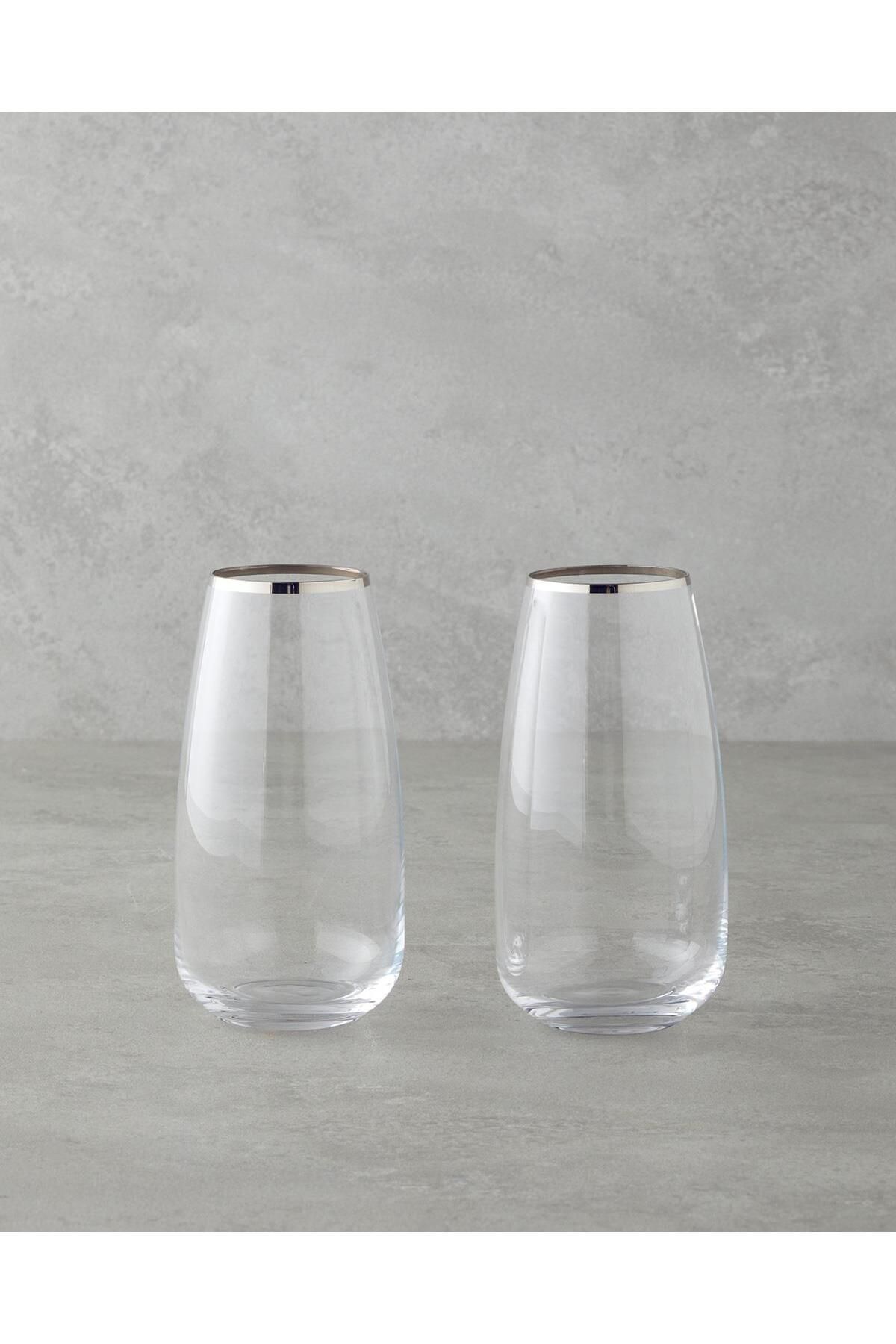 English Home Serenity Kristalin 2'li Bardak Silver 550ML