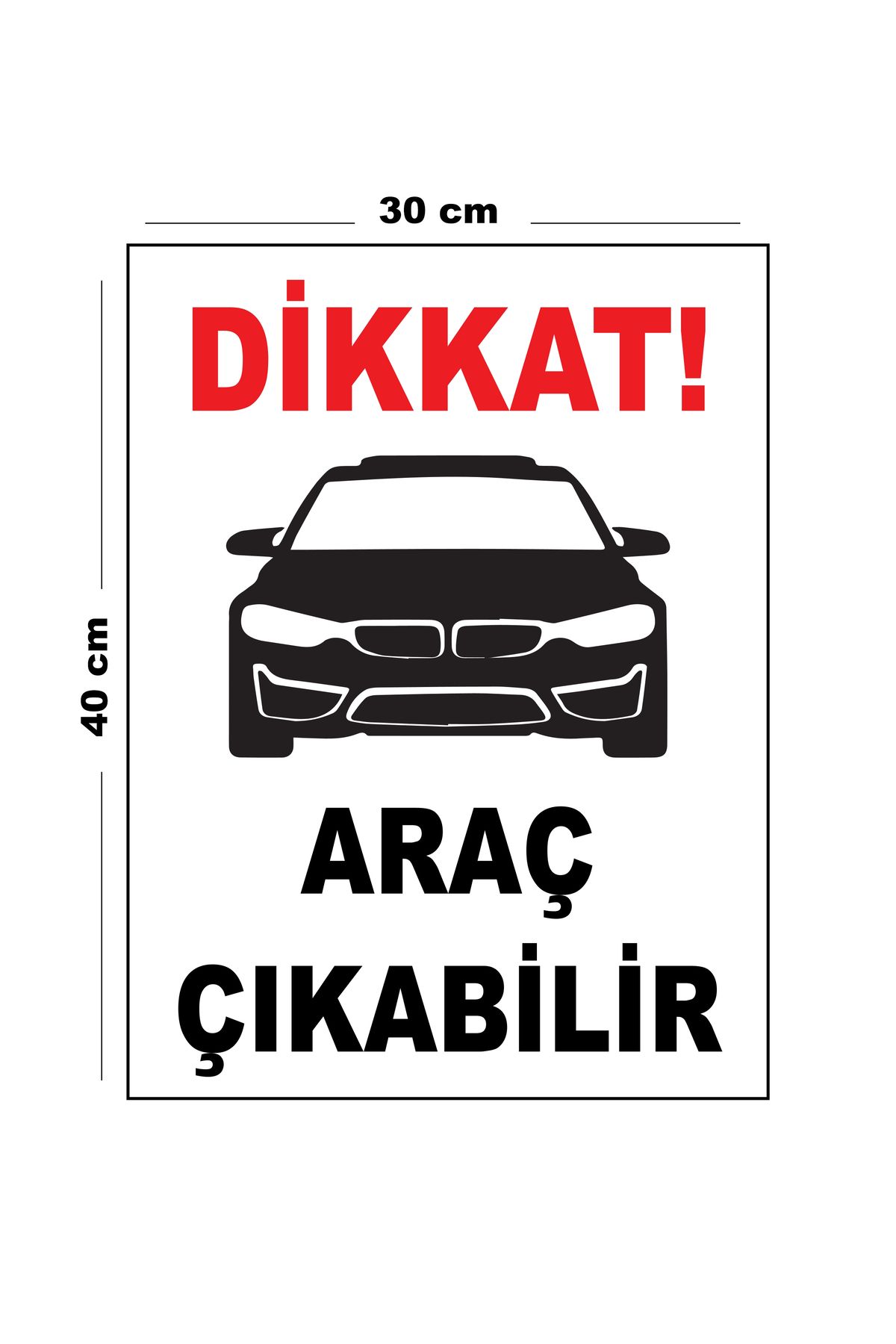 Lucena-Metal Caution Vehicle Can Exit 30cm X 40cm A3 Size Warning Sign Directional Sign 1
