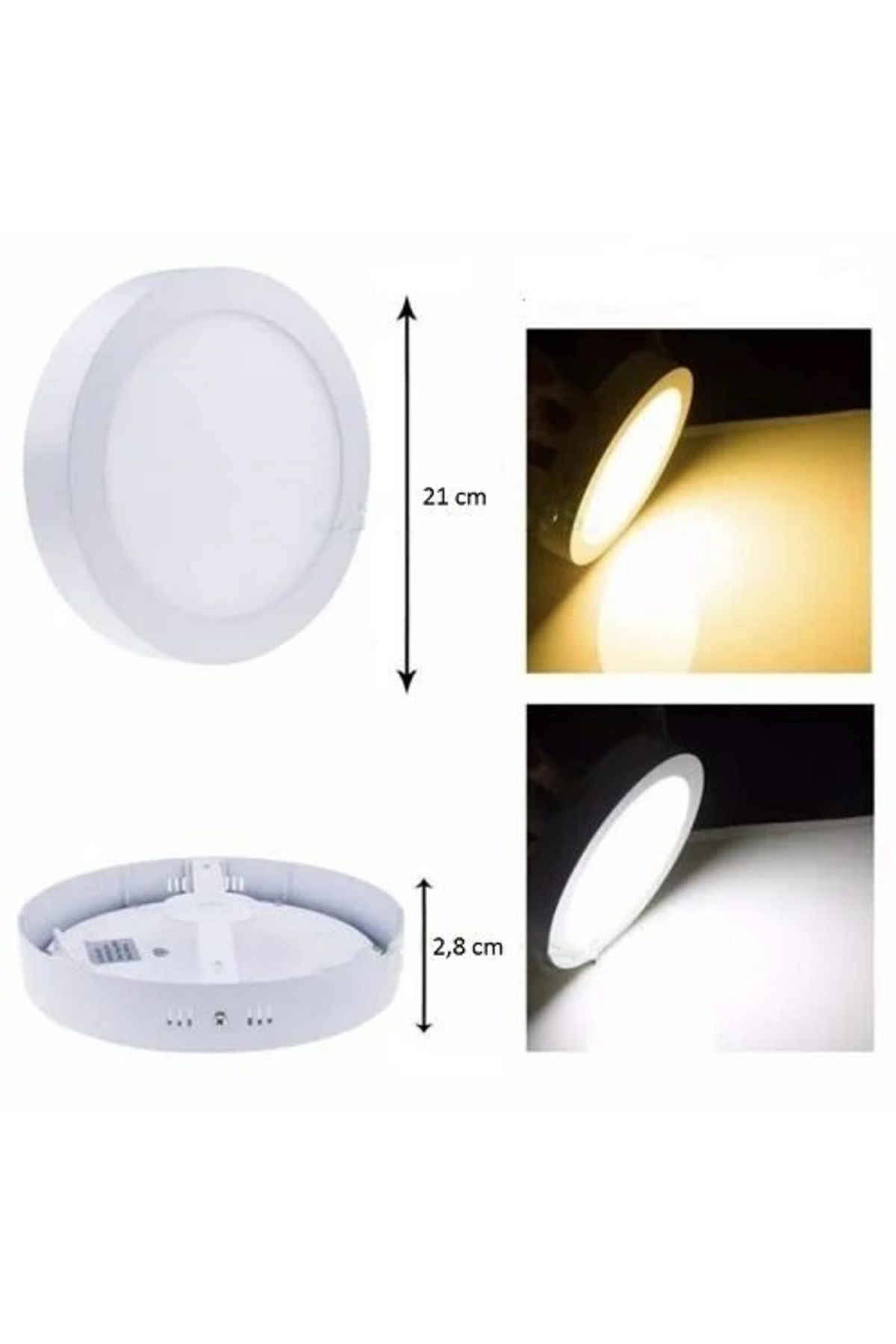 Cata 30W SIVA ÜSTÜ LED PANEL(YUVARLAK)(BEYAZ)