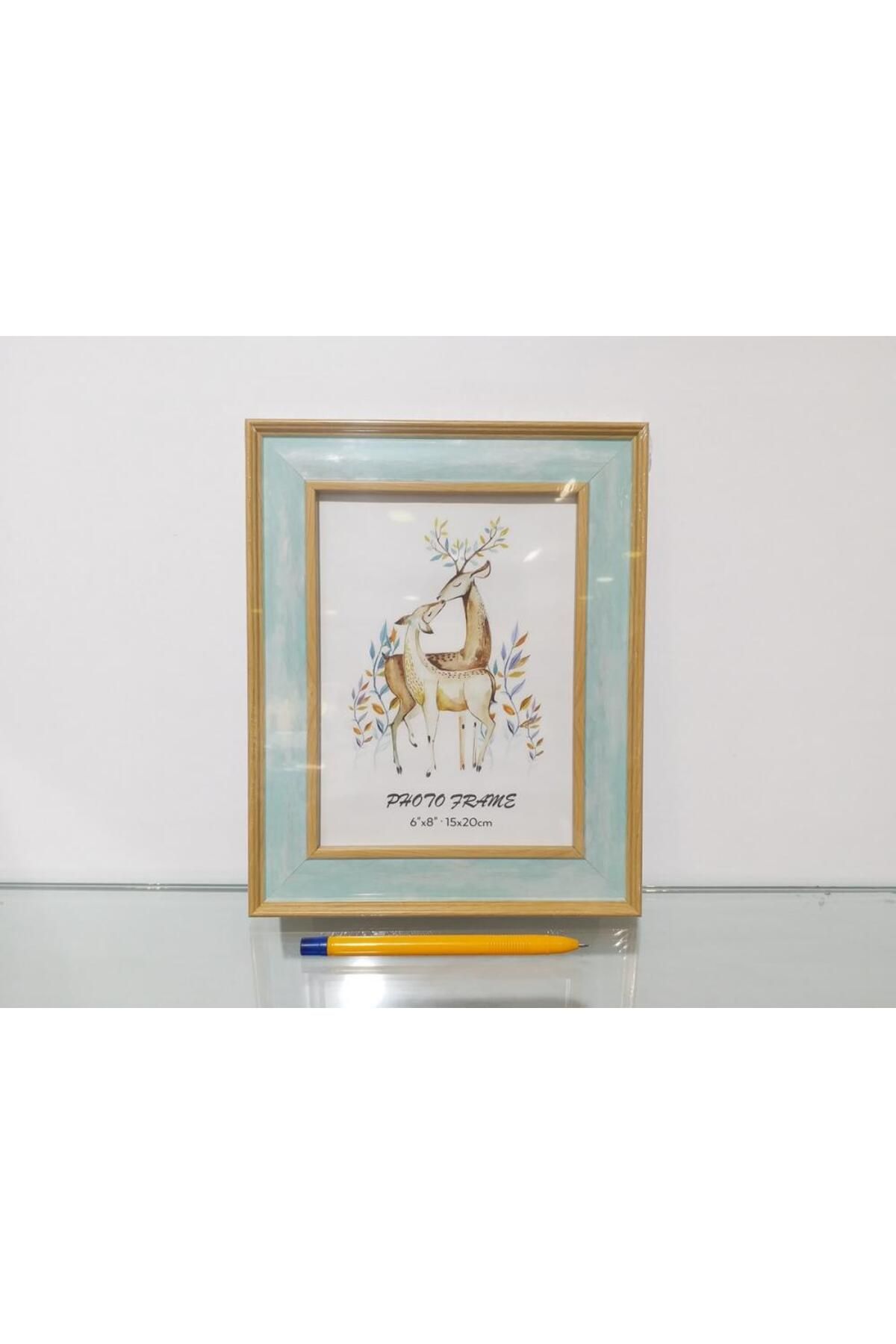 gifted DEKORATİF ÇERÇEVE MAVİ-BEYAZ 15X20