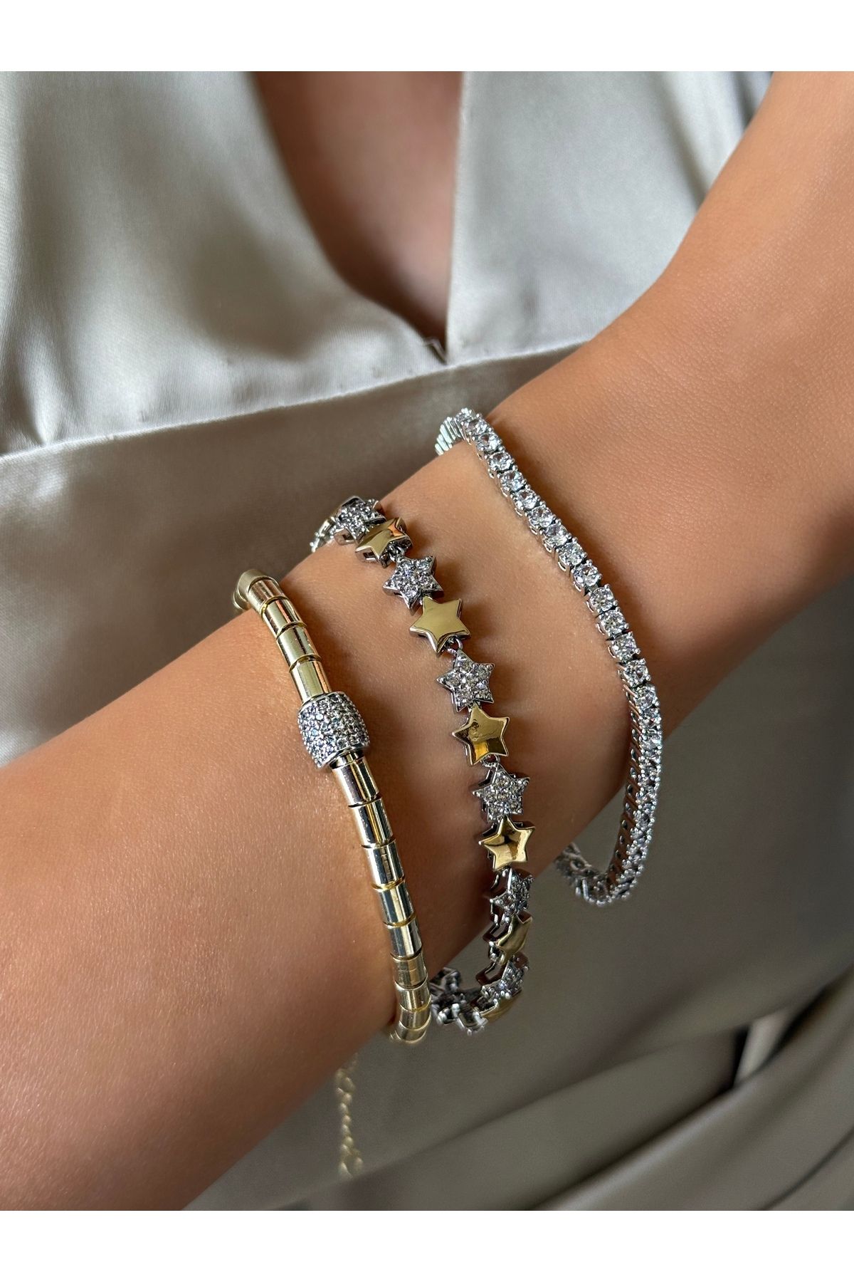 İNN JEWELLERY Xuping Bileklik 316 L Çelik Kararmaz Su Yolu Desenli 2 Yıl İthalatçı Garantili