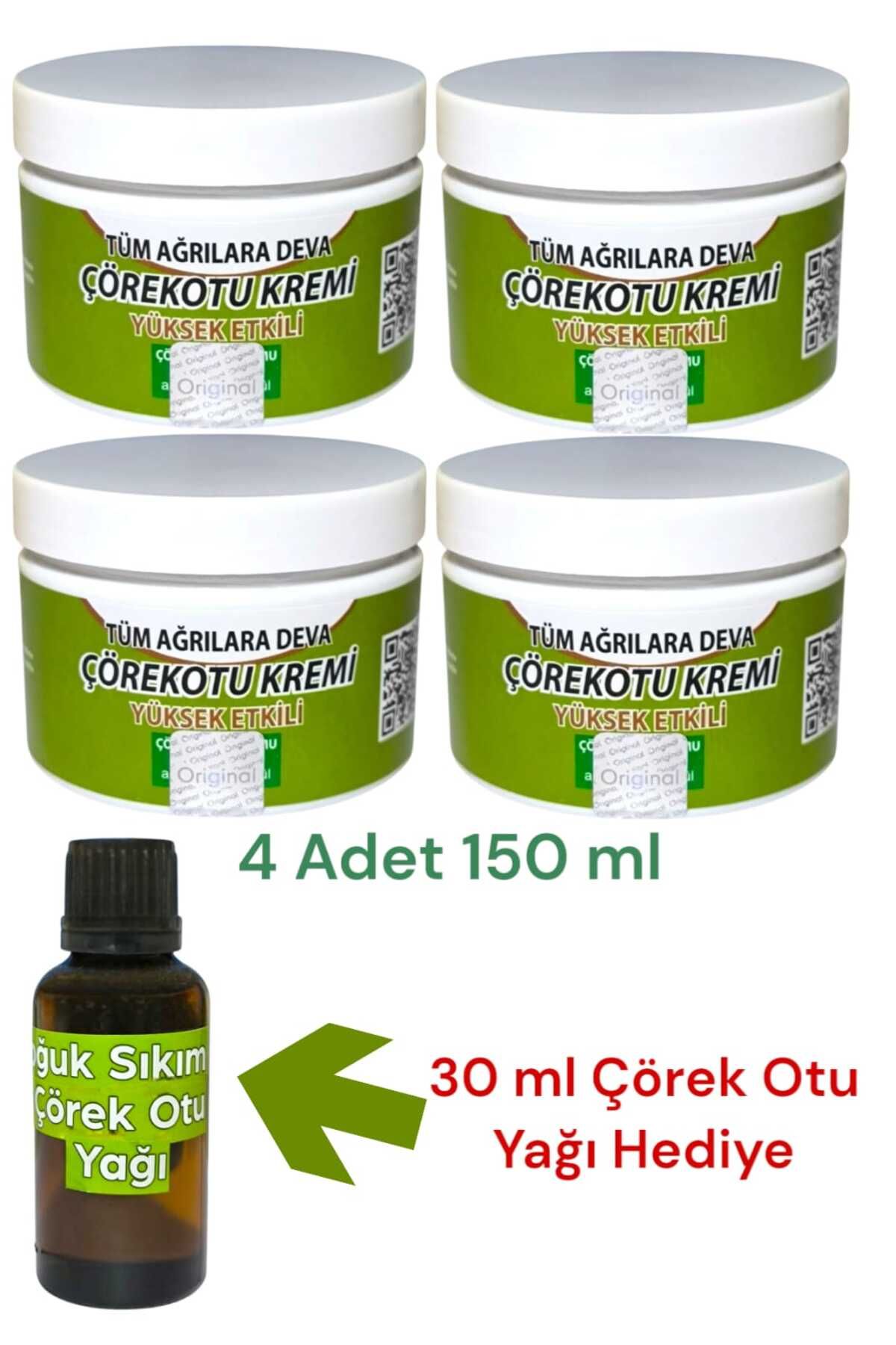 ULFİSU COSMETİCO Çörek Otu Kremi 150 Ml 4 Adet - Vücut Agrillariniz İcin