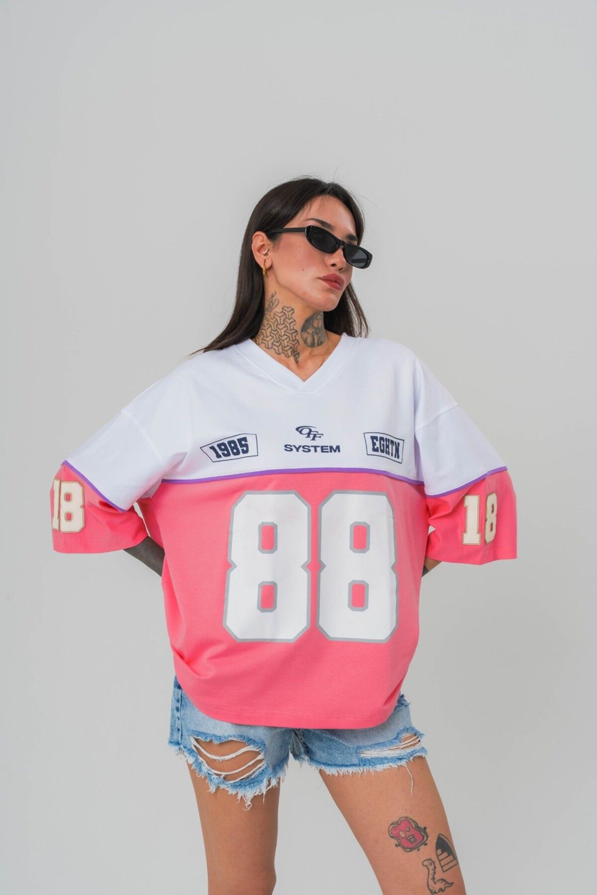 go gang own Eighty-Eight V Yaka Oversize T-shirt