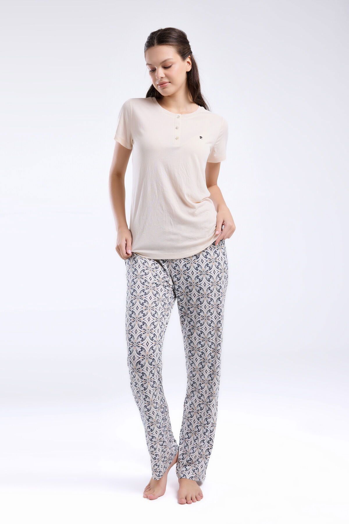 Pierre Cardin 8961 Kadın Kısa Kol Pijama Takım