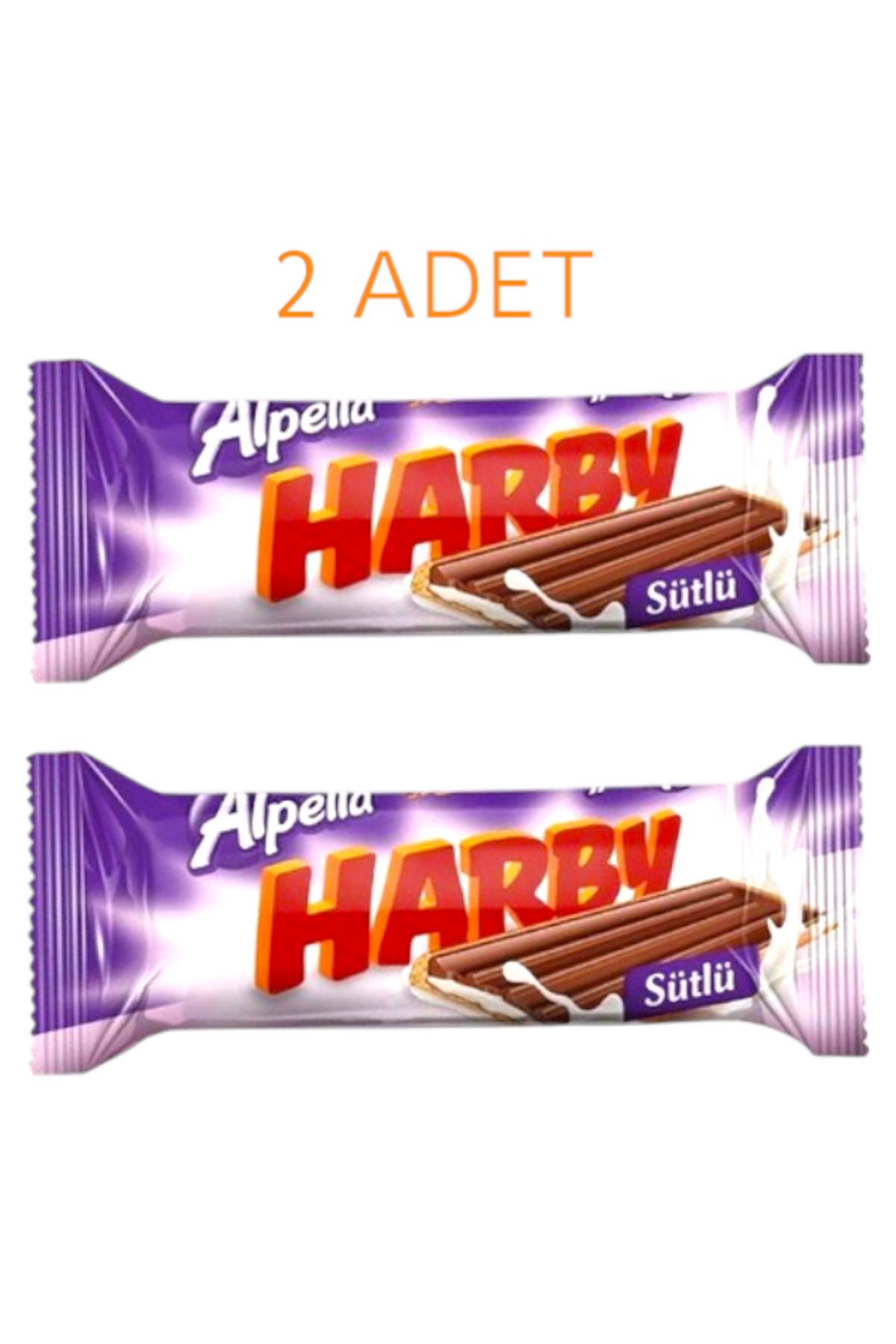 Alpella Harby Sütlü Krema Dolgulu Sütlü Çikolata Ve Bisküvi 25 gr X 2 Adet