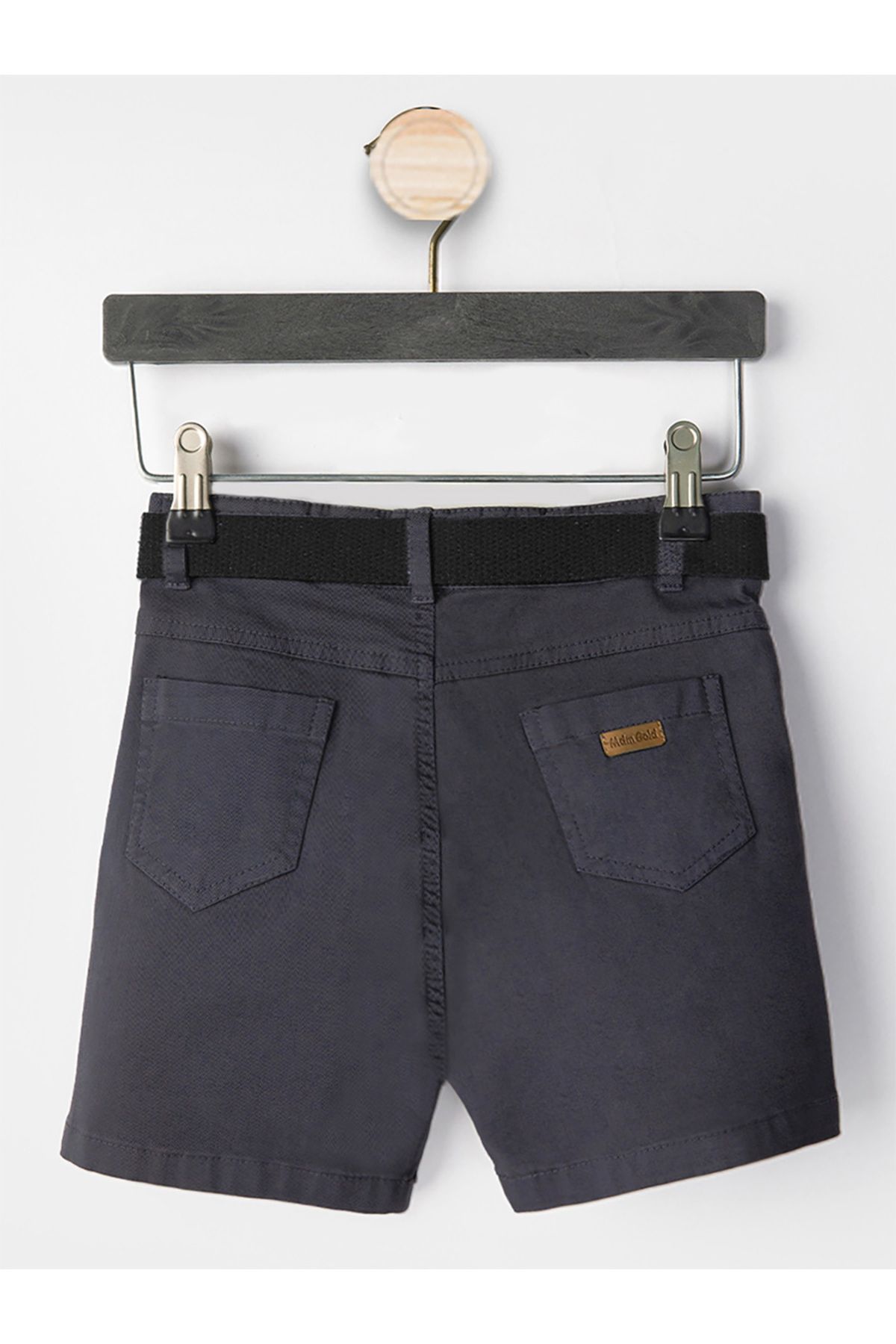 Midimod-3-teiliges Set für Jungen, Polokragen, T-Shirt, Shorts, Gürtel 5