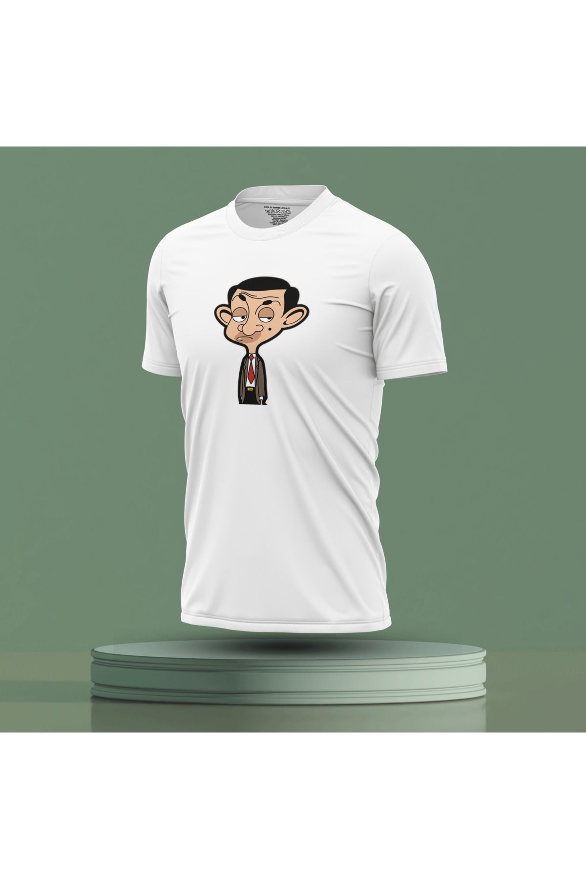Bulvar Lee Erkek Sıfır Yaka Mr. Bean Baskılı Yazlık T-Shirt