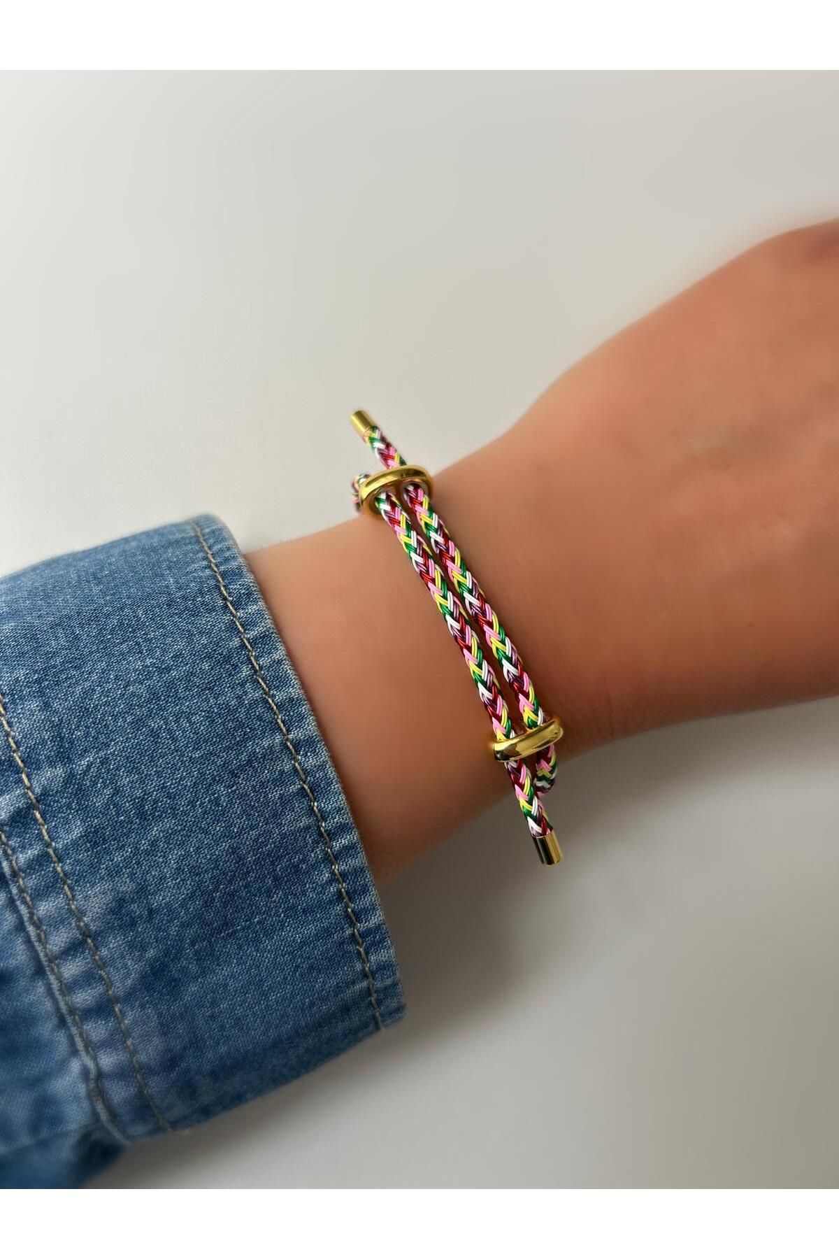 ecekypnrjewelry AYARLANABİLİR ÇOK RENKLİ DERİ İP BİLEKLİK