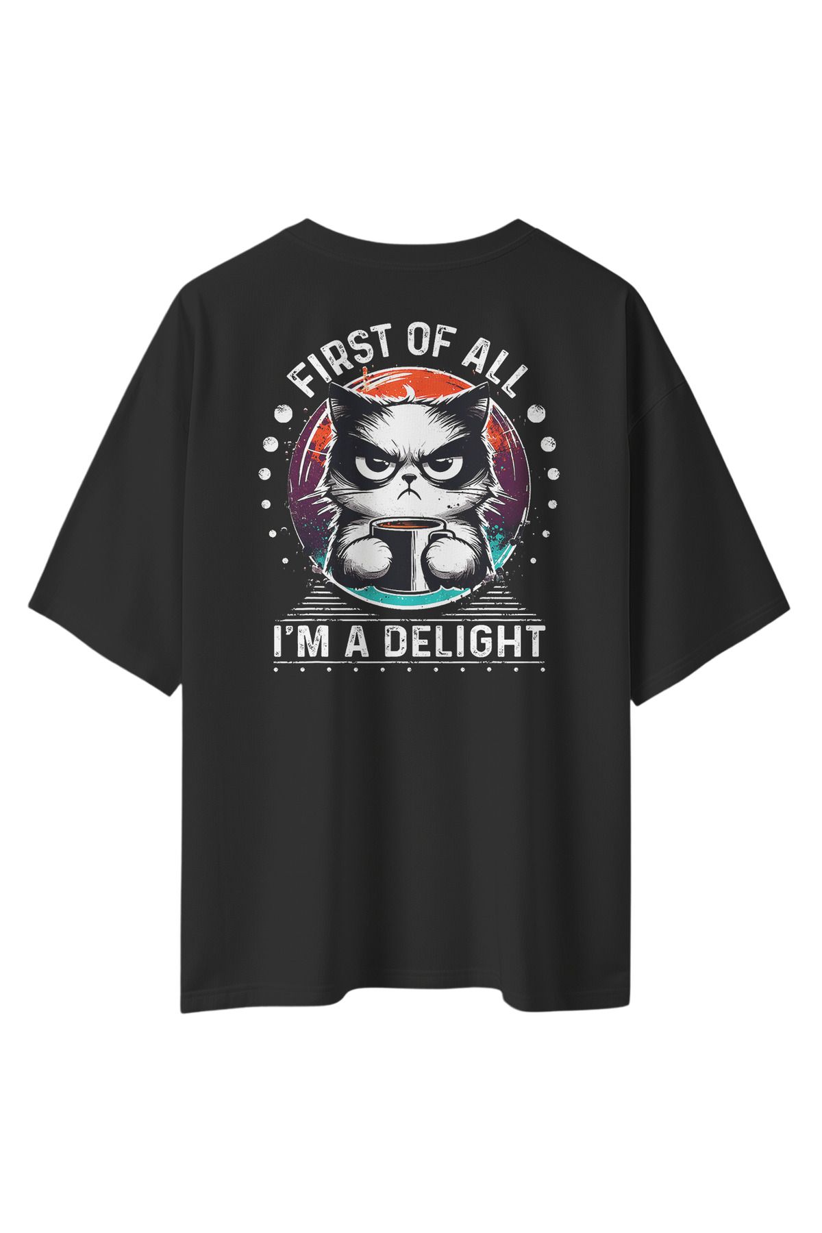 Wabizon Delight - Oversize / Geniş Kesim Baskılı %100 Pamuklu T-shirt | Unisex