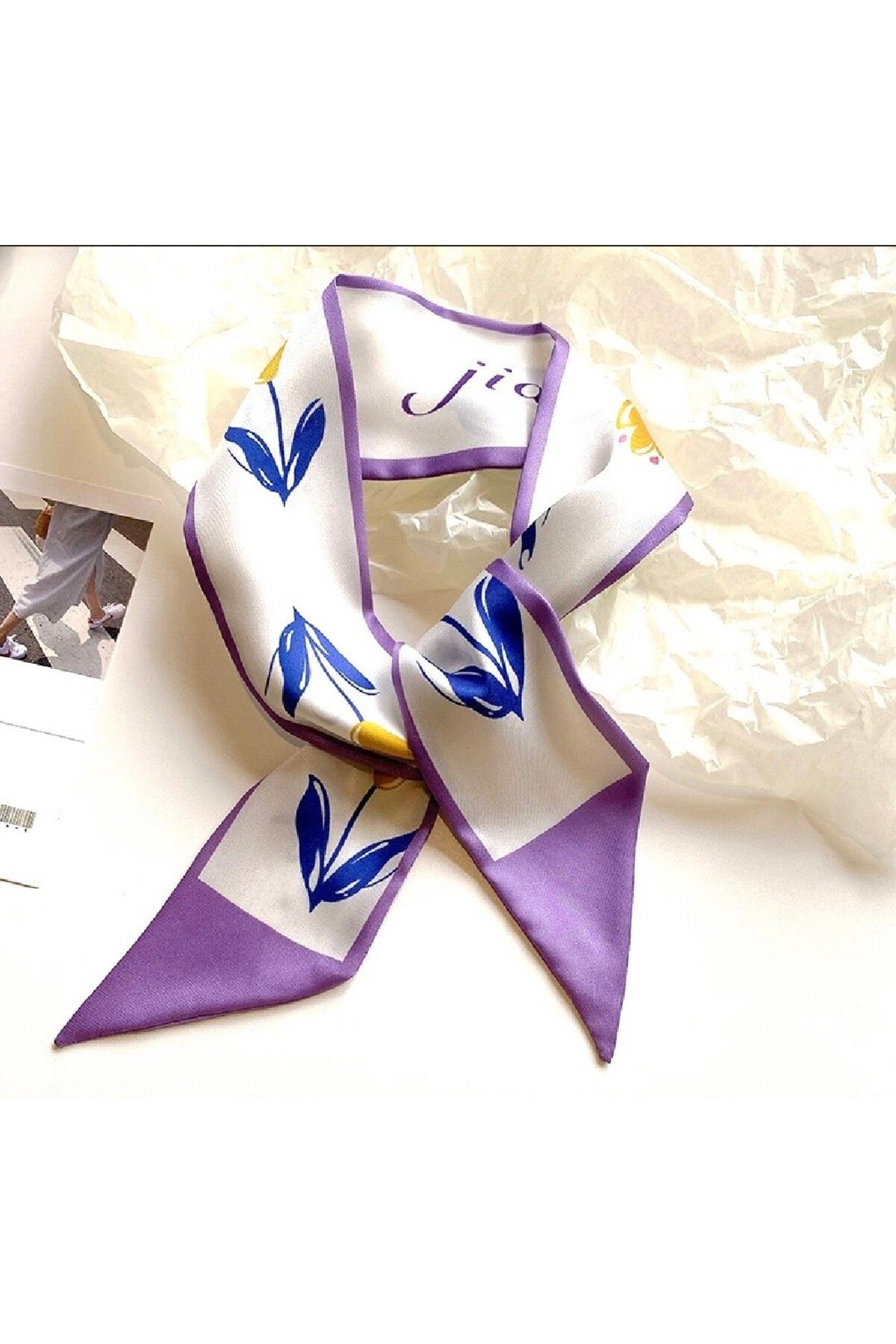 CHARMLUCKY RENKLİ DESENLİ FULAR