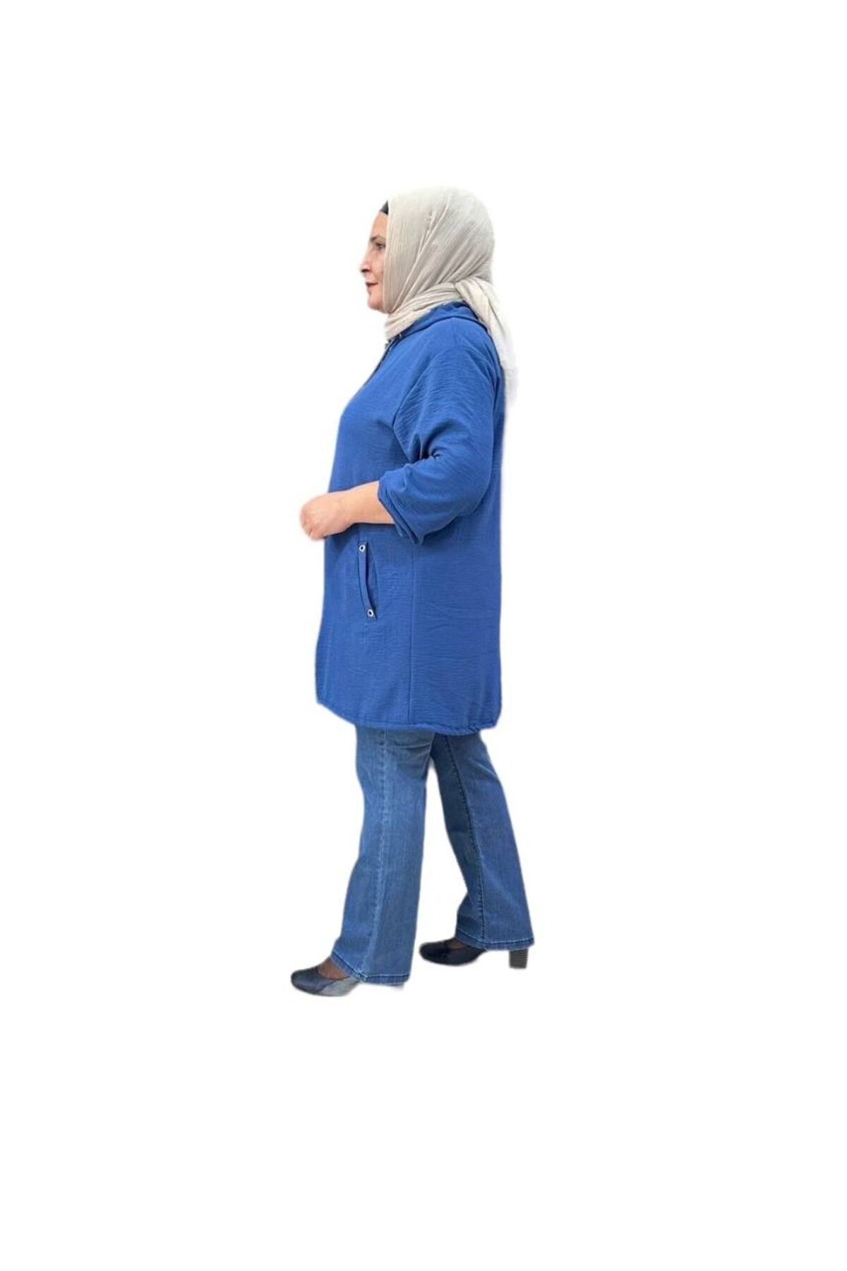 Sevda Kılınç Büyük Beden Kot Boru Paça