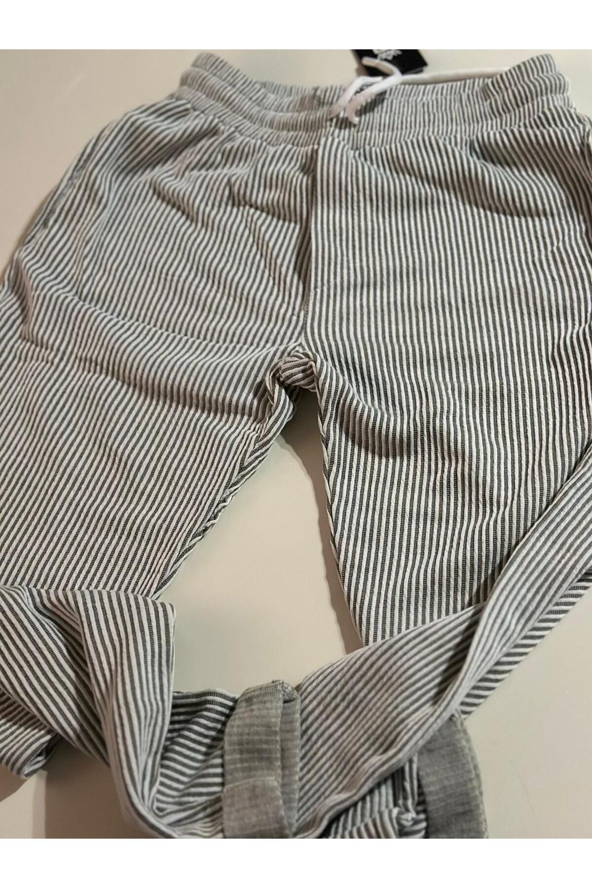 Moda Banuş Su Yolu Çizgili Erkek Pantolon
