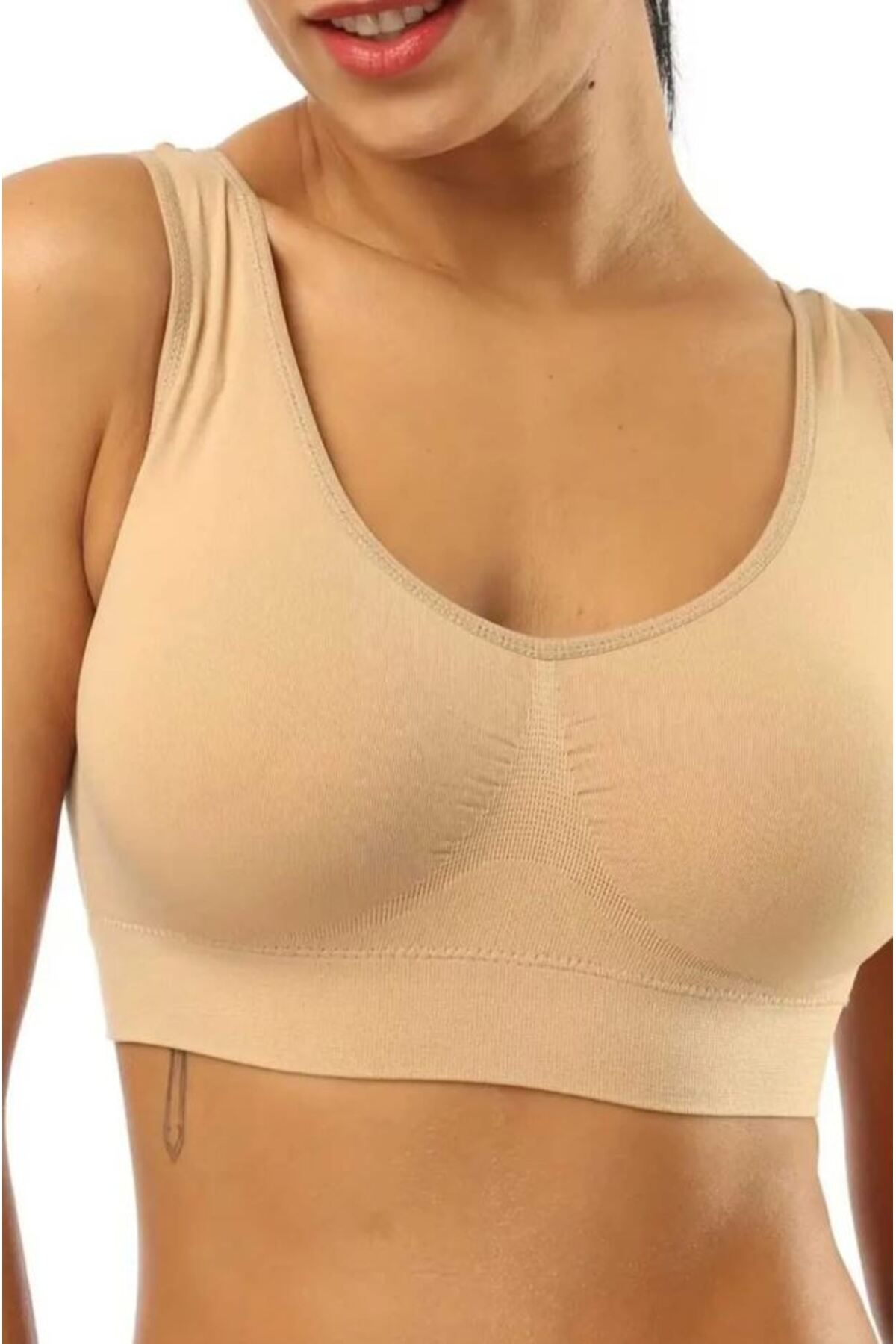 F&W FİT WOMEN TOPARLAYAN İNCELTEN Kalın Askılı Pedsiz Büstiyer KORSESİ SEAMLESS