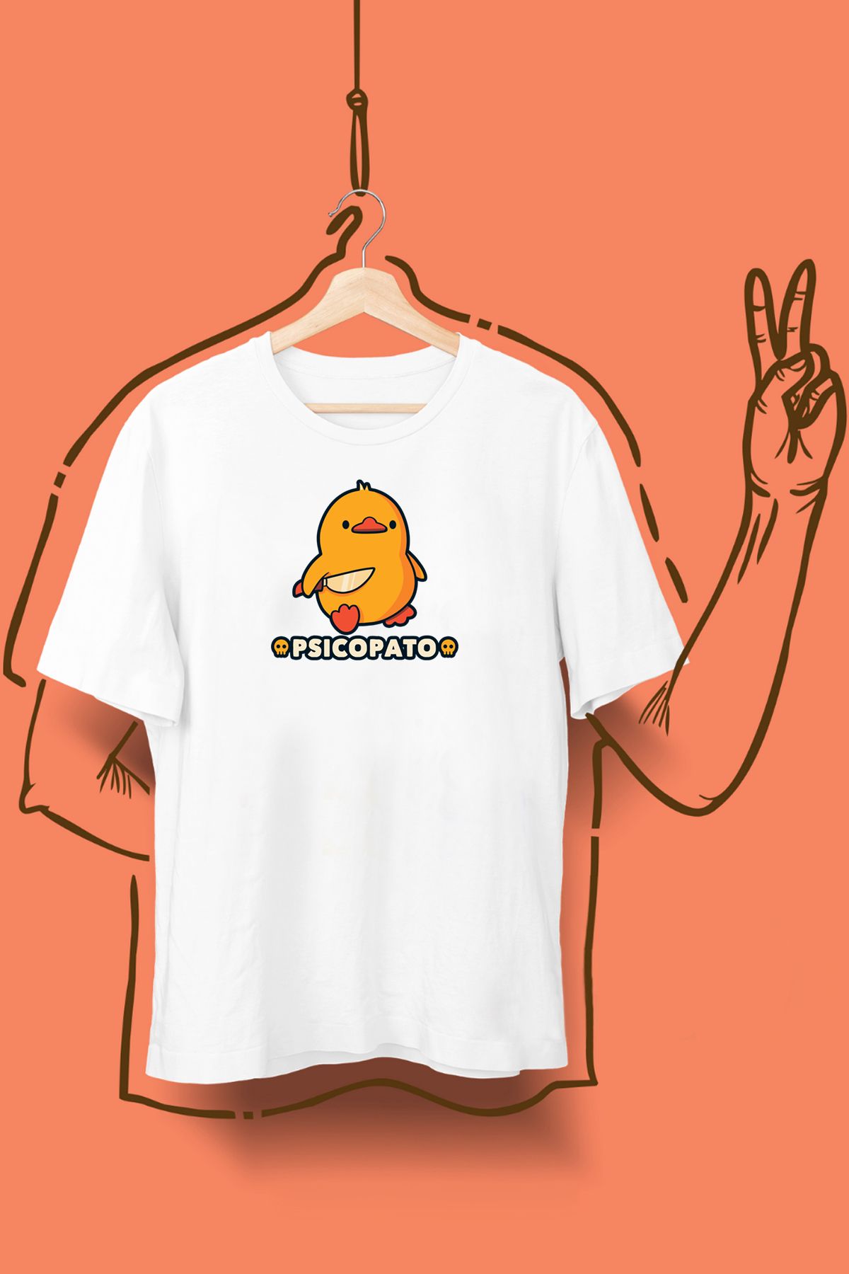VİZYON İKRA "Psikopat civciv" Unisex T-shirt/Tişört - TÜM YAŞ GRUPLARI