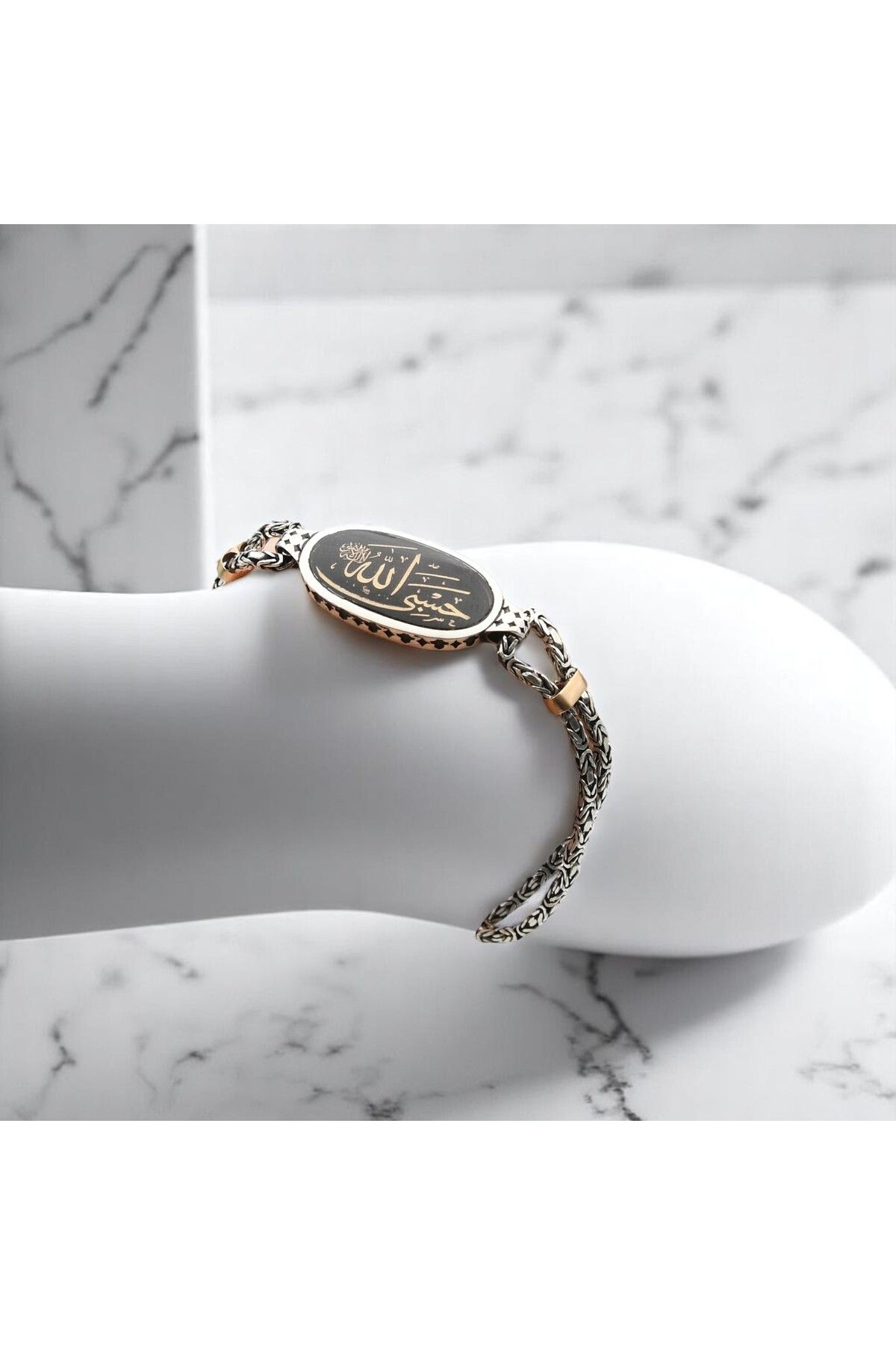 Asteria Jewelry Hasbiallah Yazılı (Bana ALLAH yeter) Gümüş Bileklik