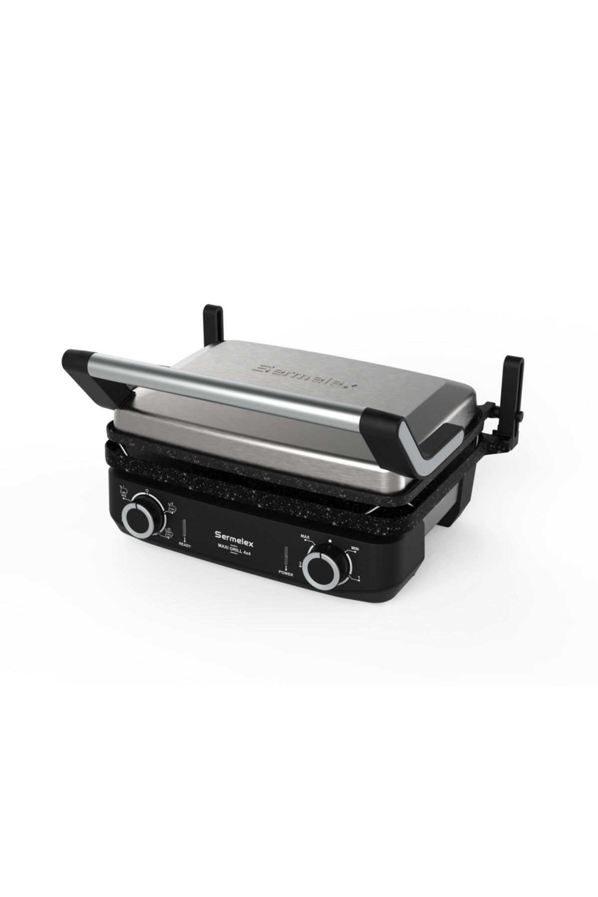 Sermelex Maxi Grill 4x4 Multi Fonksiyonel Pişirici TAVA Hediyeli 2200 Watt Tost Makinesi(INOX)