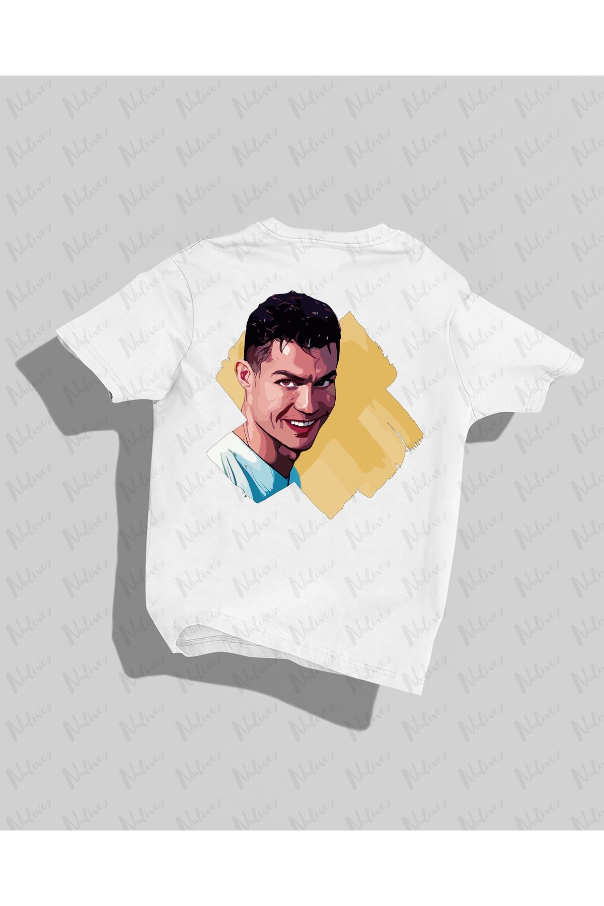 Nulivez Cristiano Ronaldo Tasarımı Baskılı Yüksek Kalite Kompakt Unisex Oversize T-Shirt