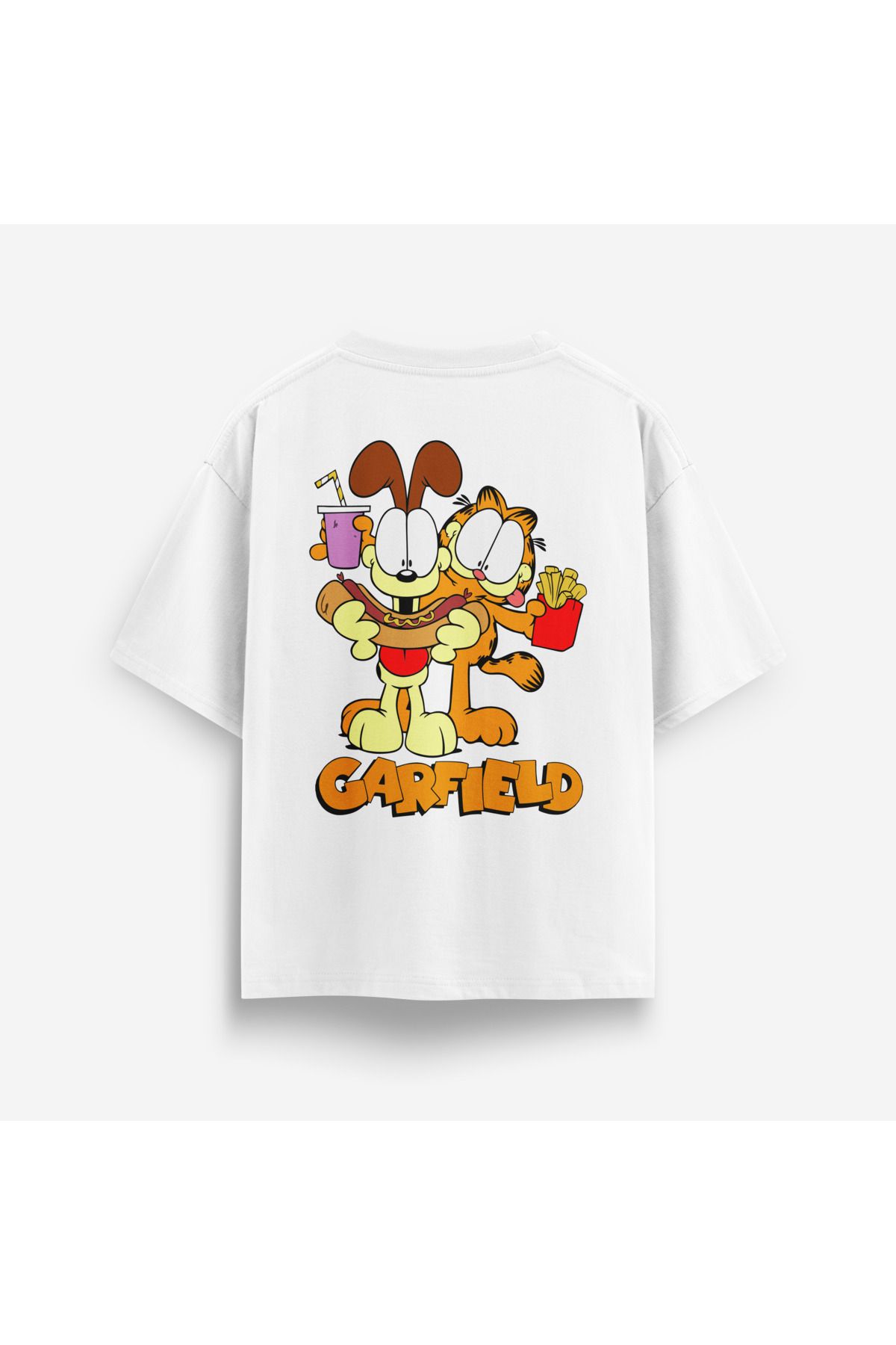 Street301 Unisex Garfield Baskılı Oversize T-Shirt