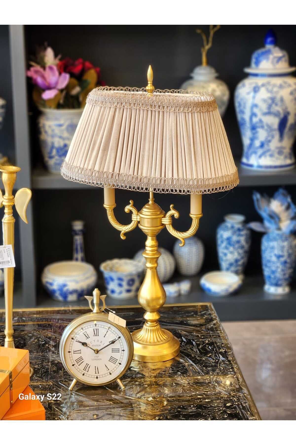 rosa bianca Ottoman Abajur Vizon Başlık 73x43cm.