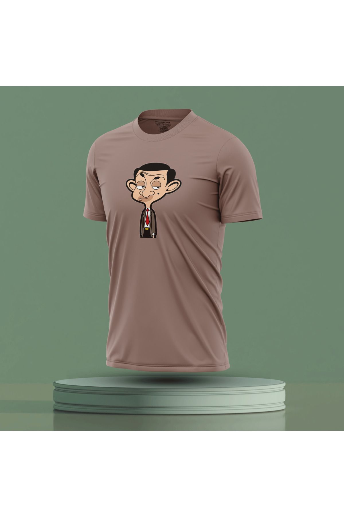 Bulvar Lee Erkek Sıfır Yaka Mr. Bean Baskılı Yazlık T-Shirt