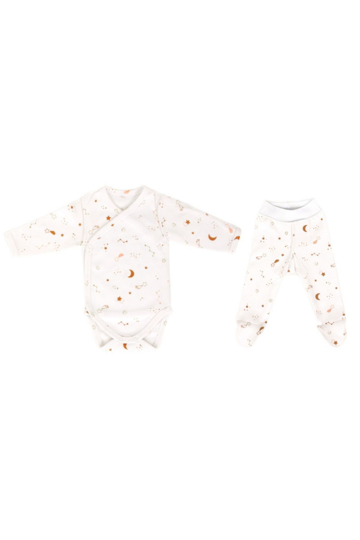Sevi Bebe Prematüre Patikli Pantolon ve Önden Açık Body Seti