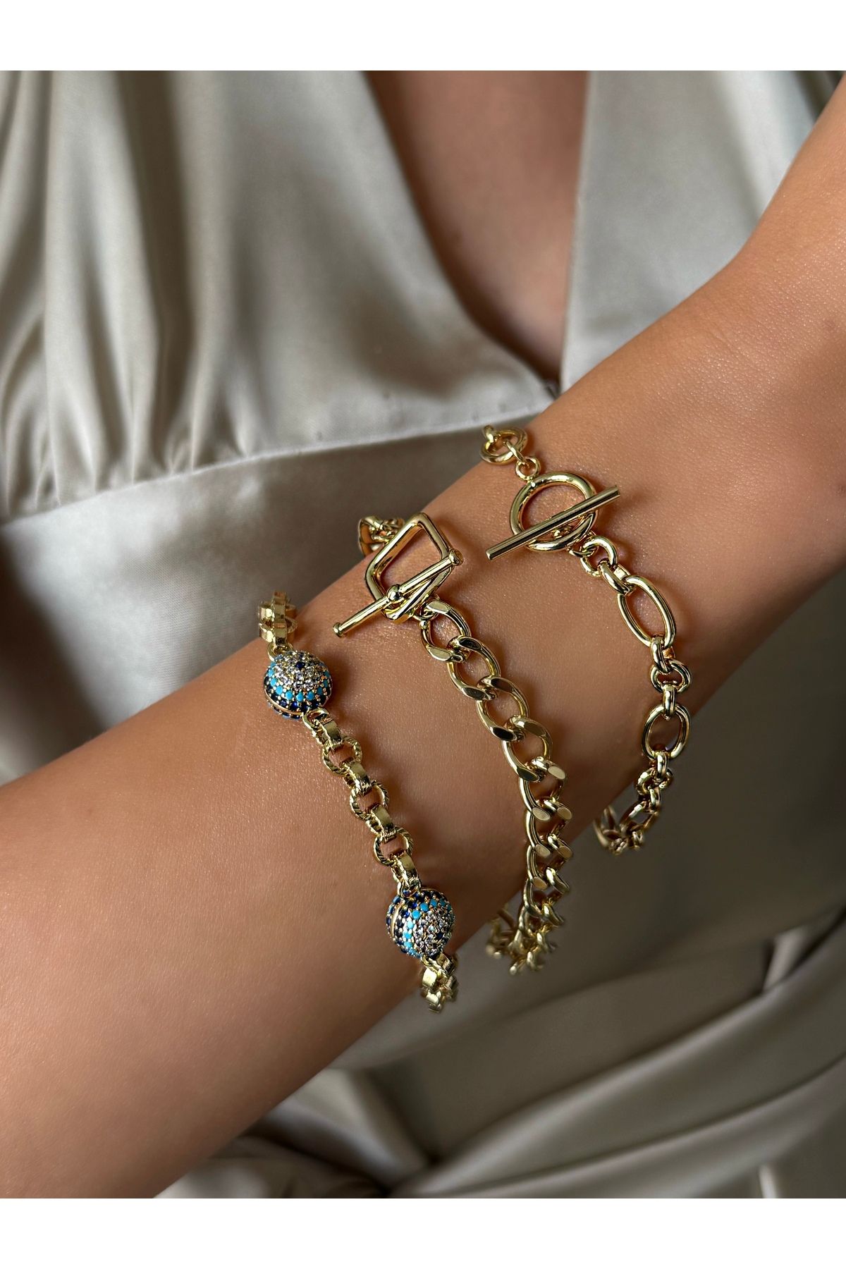 İNN JEWELLERY Xuping Bileklik 316 L Çelik Kararmaz Antialerjik Topçuk 2 Yıl İthalatçı Garantili s