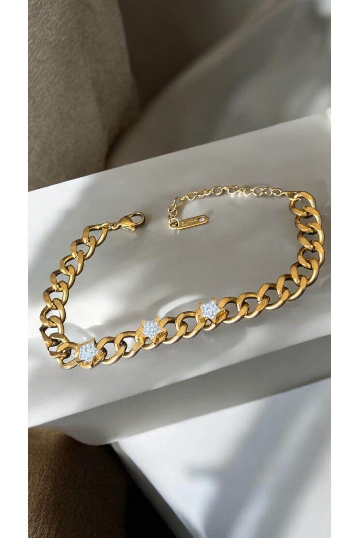 İNN JEWELLERY Çelik Bileklik Kararmaz Antialerjik Yıldız Figürlü (2 Yıl İthalatçı Garantili)