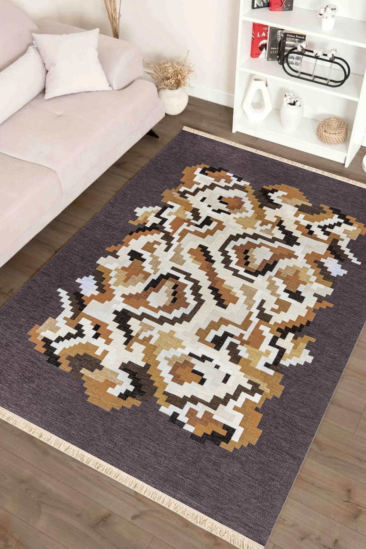 Markaev Modern Baskılı Dokuma Taban Halı 126 YNG