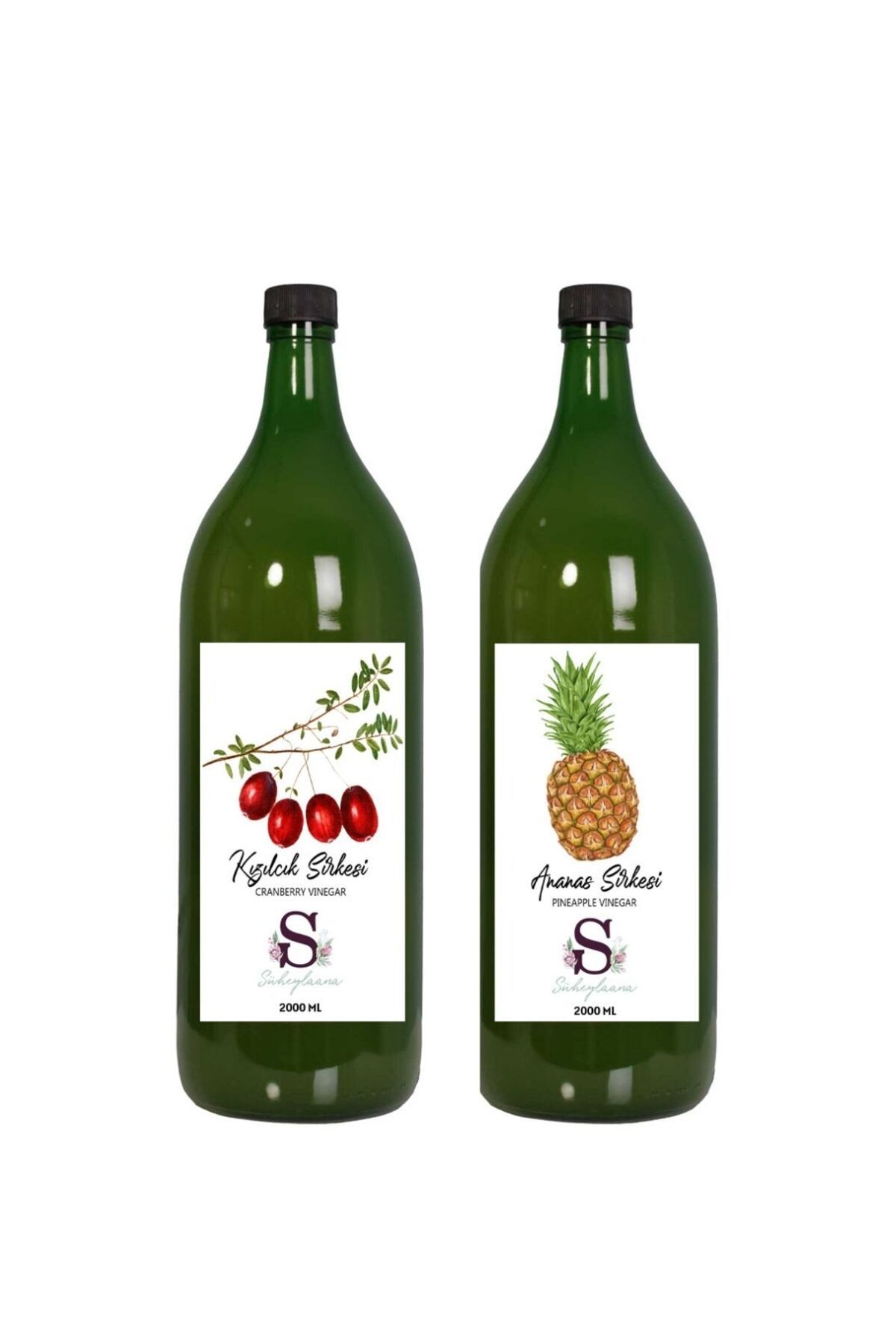 Süheylaana Doğal Kızılcık Sirkesi 2000 Ml - Doğal Ananas Sirkesi 2000 Ml