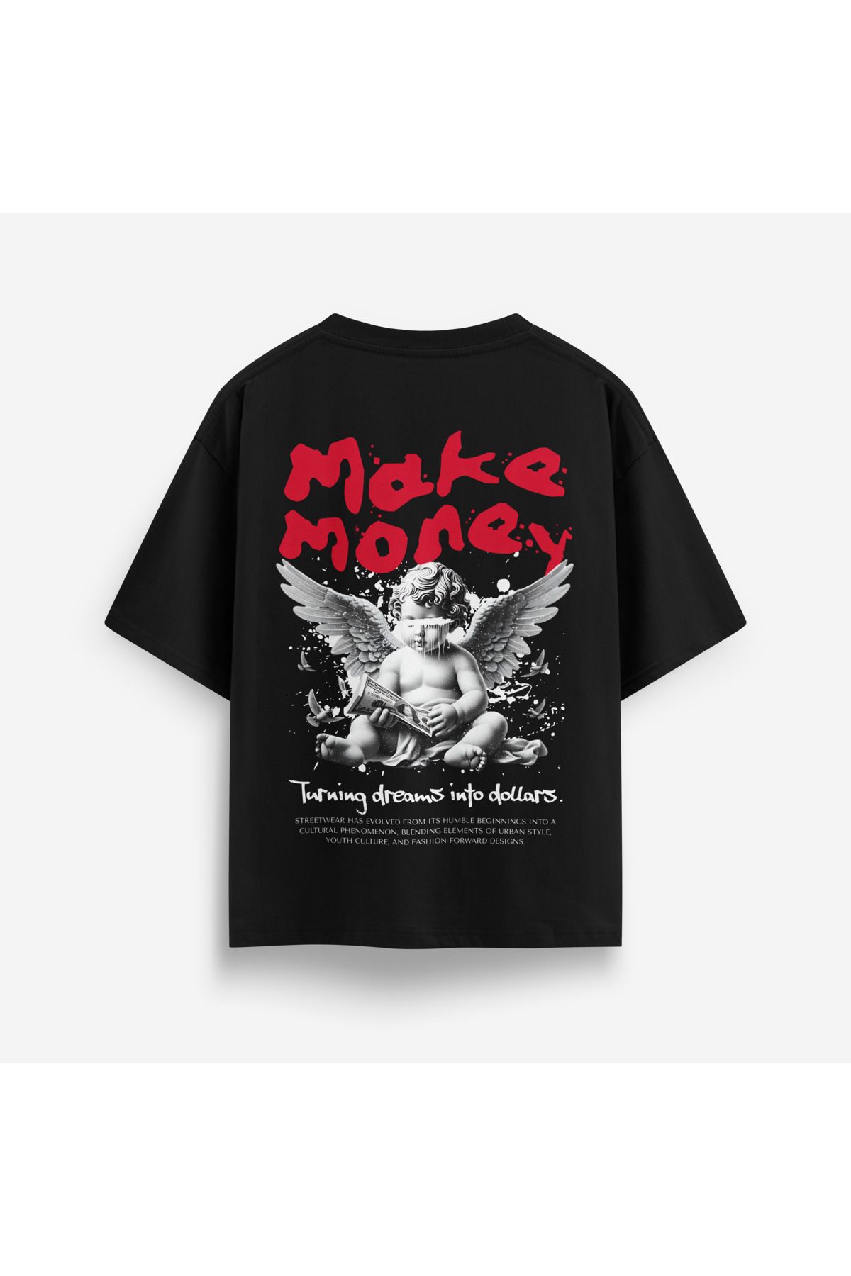 Street301 Unisex Make Money Baskılı Oversize T-Shirt
